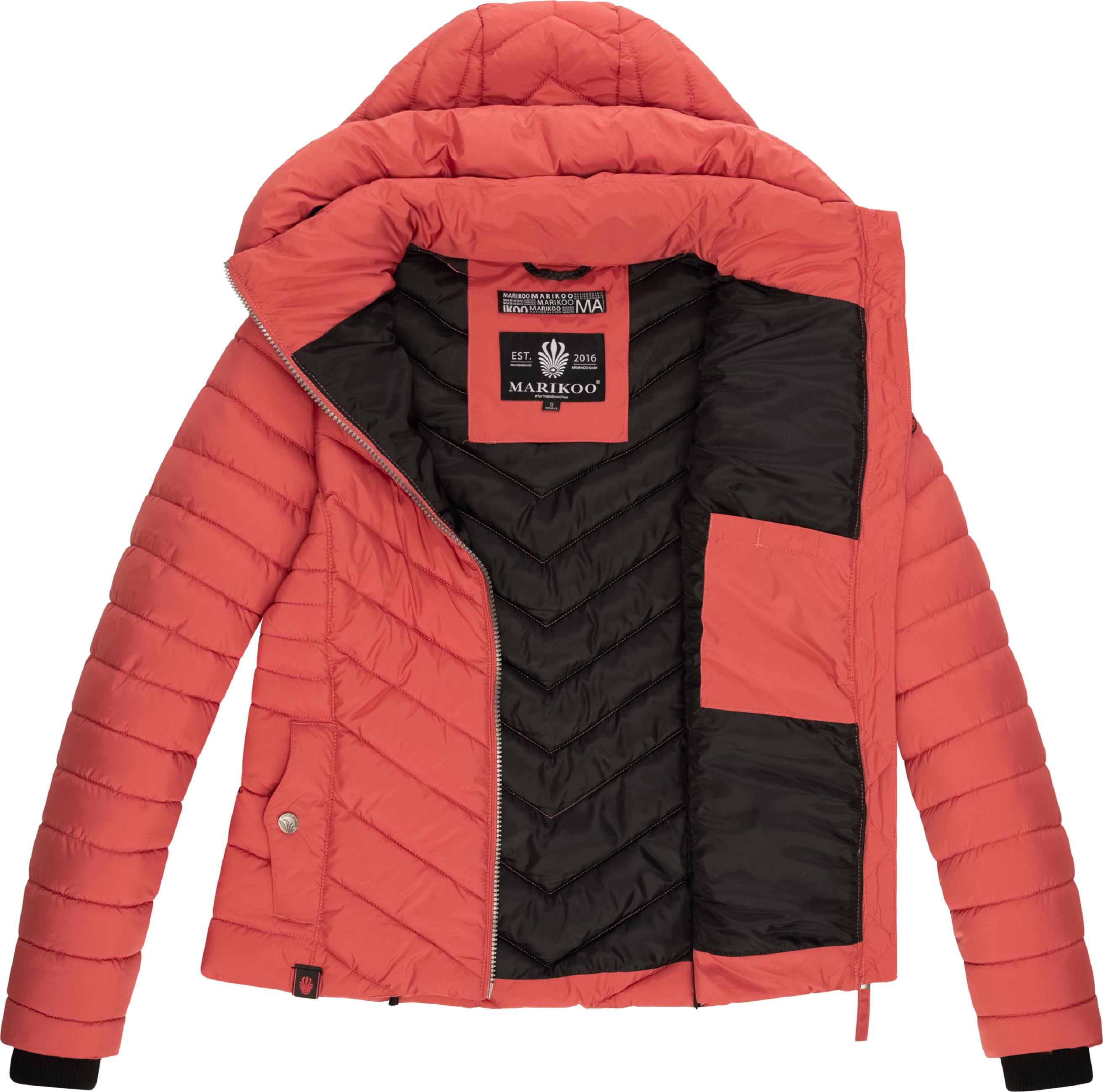 Steppjacke mit abnehmbarer Kapuze "Kagomee" Rouge