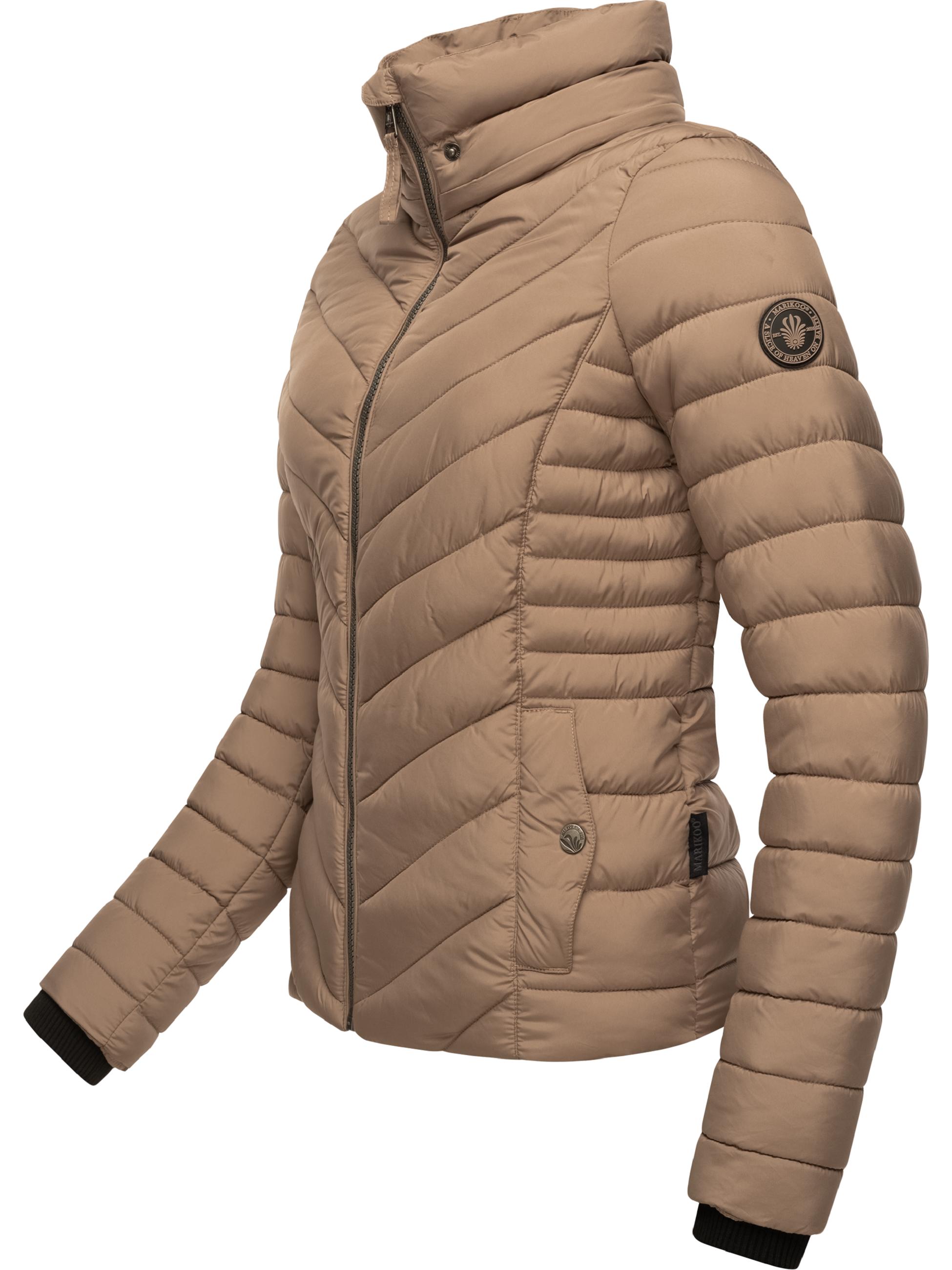 Steppjacke mit abnehmbarer Kapuze "Kagomee" Taupe