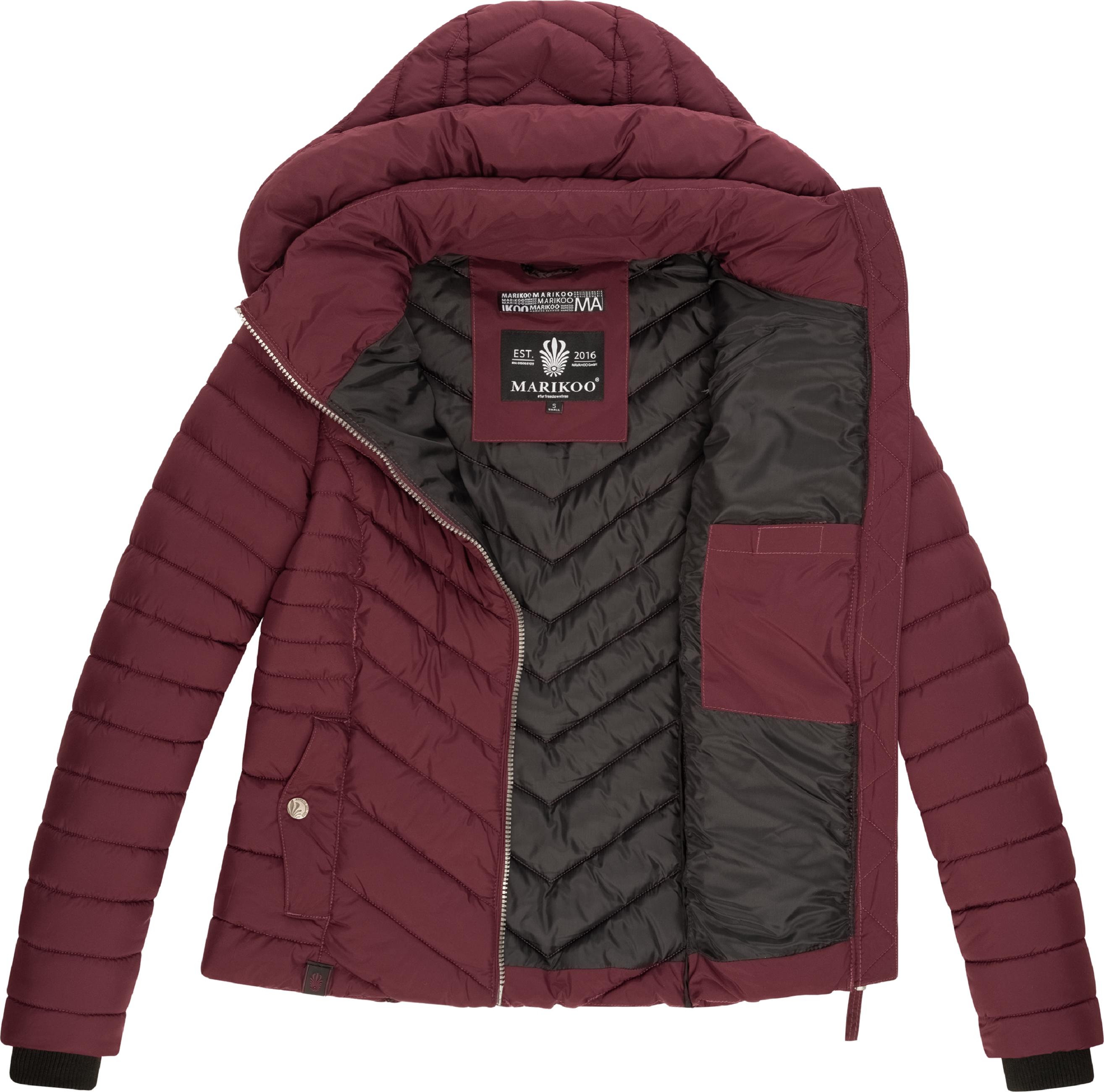 Steppjacke mit abnehmbarer Kapuze "Kagomee" Wine