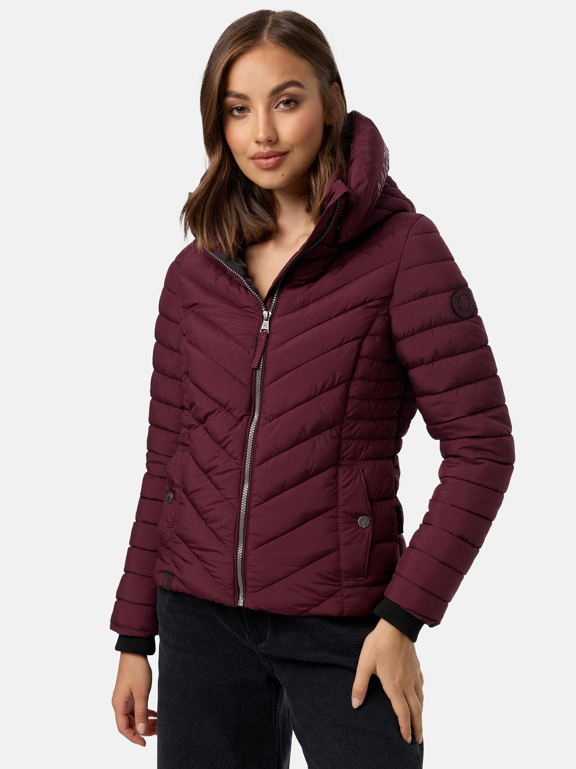 Steppjacke mit abnehmbarer Kapuze "Kagomee" Wine