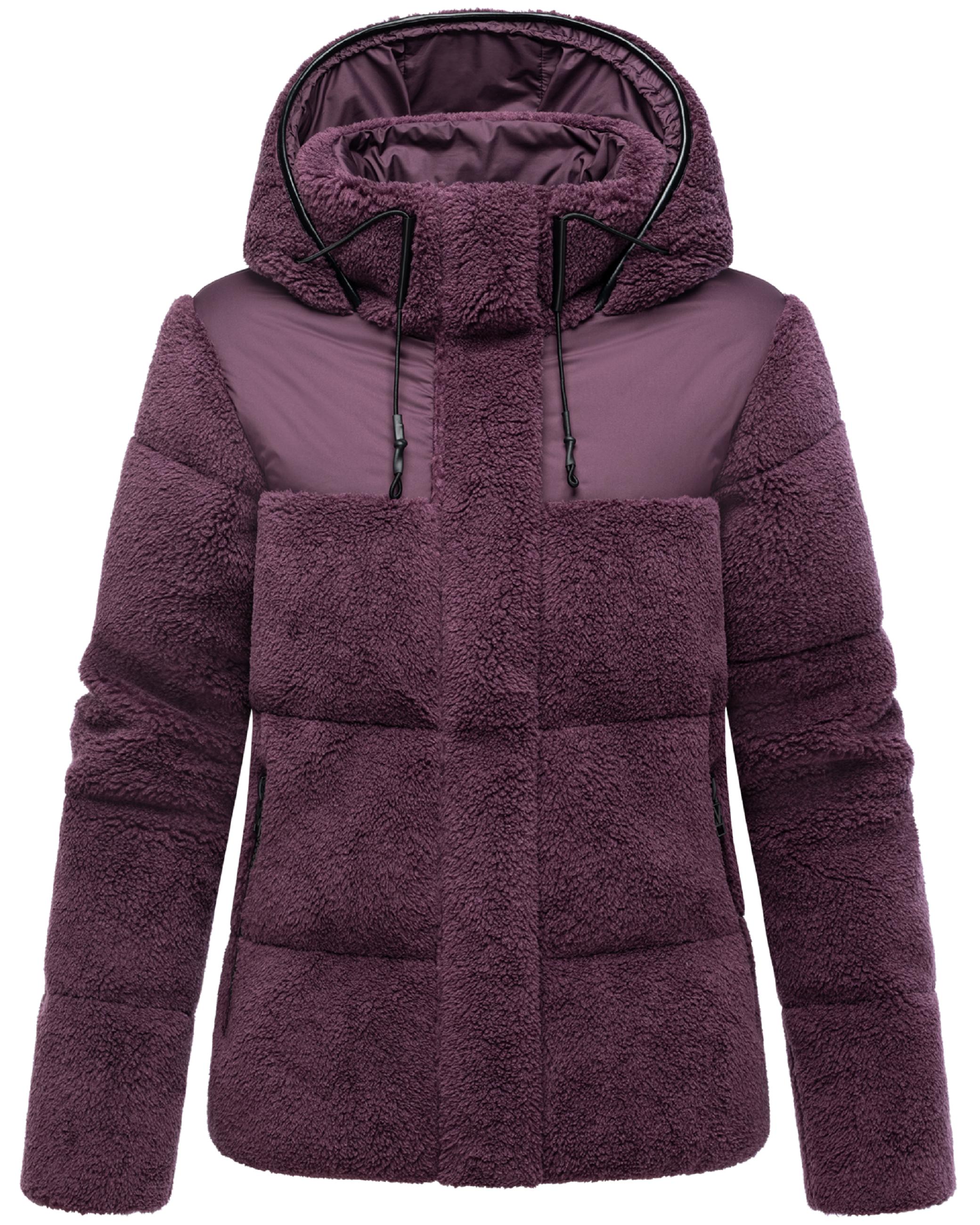 Plüschjacke "Kaguraa 16" Aubergine