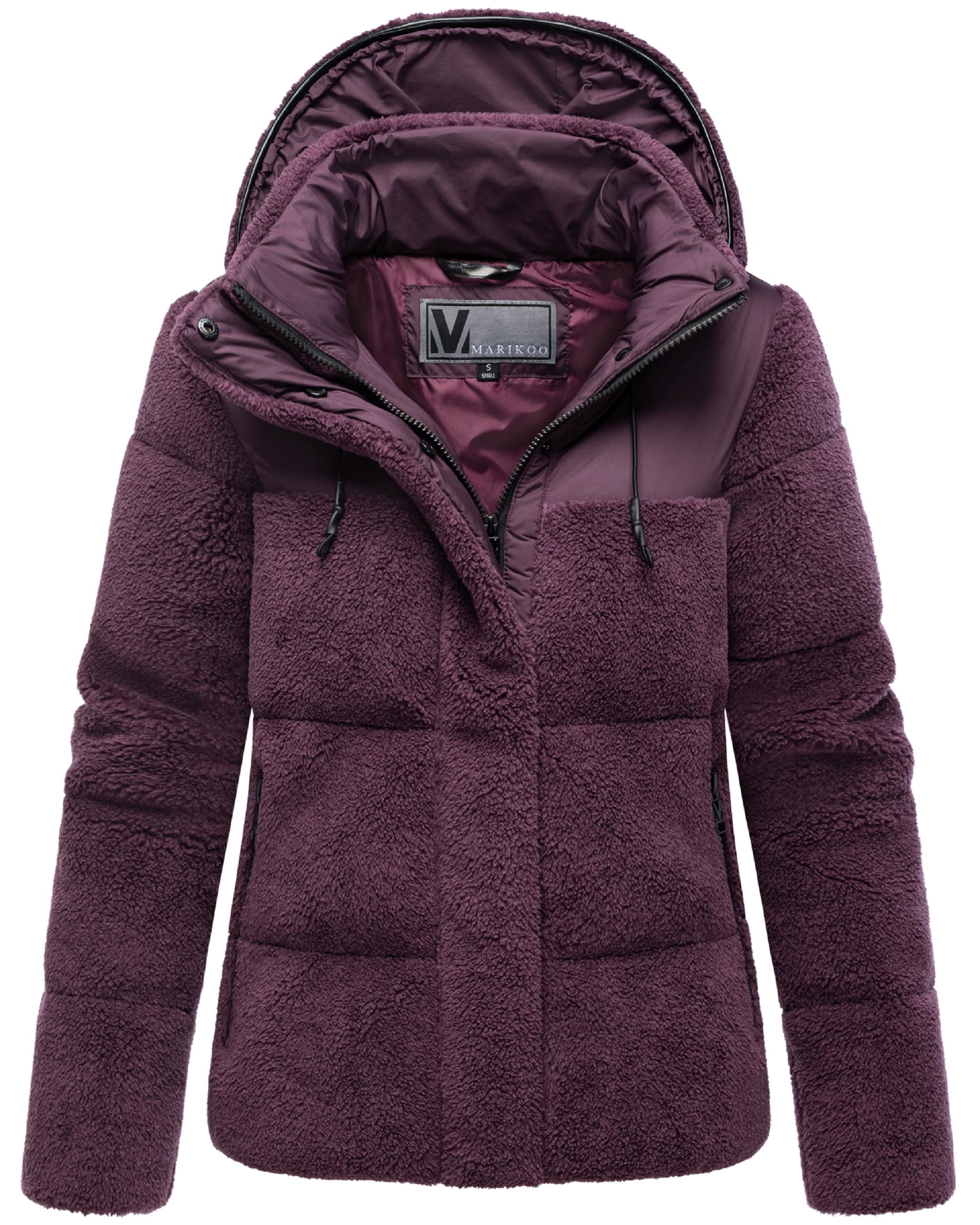 Plüschjacke "Kaguraa 16" Aubergine