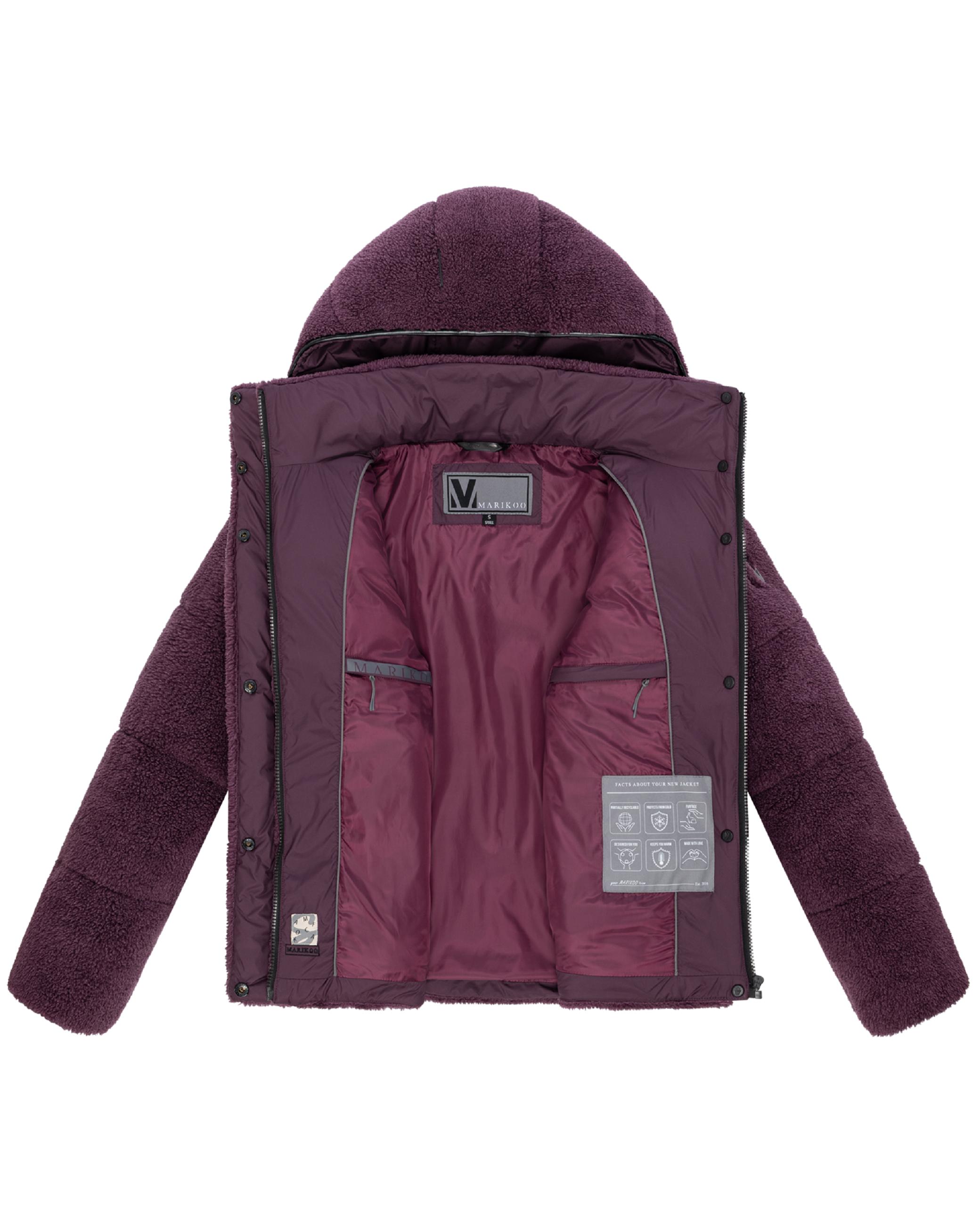 Plüschjacke "Kaguraa 16" Aubergine