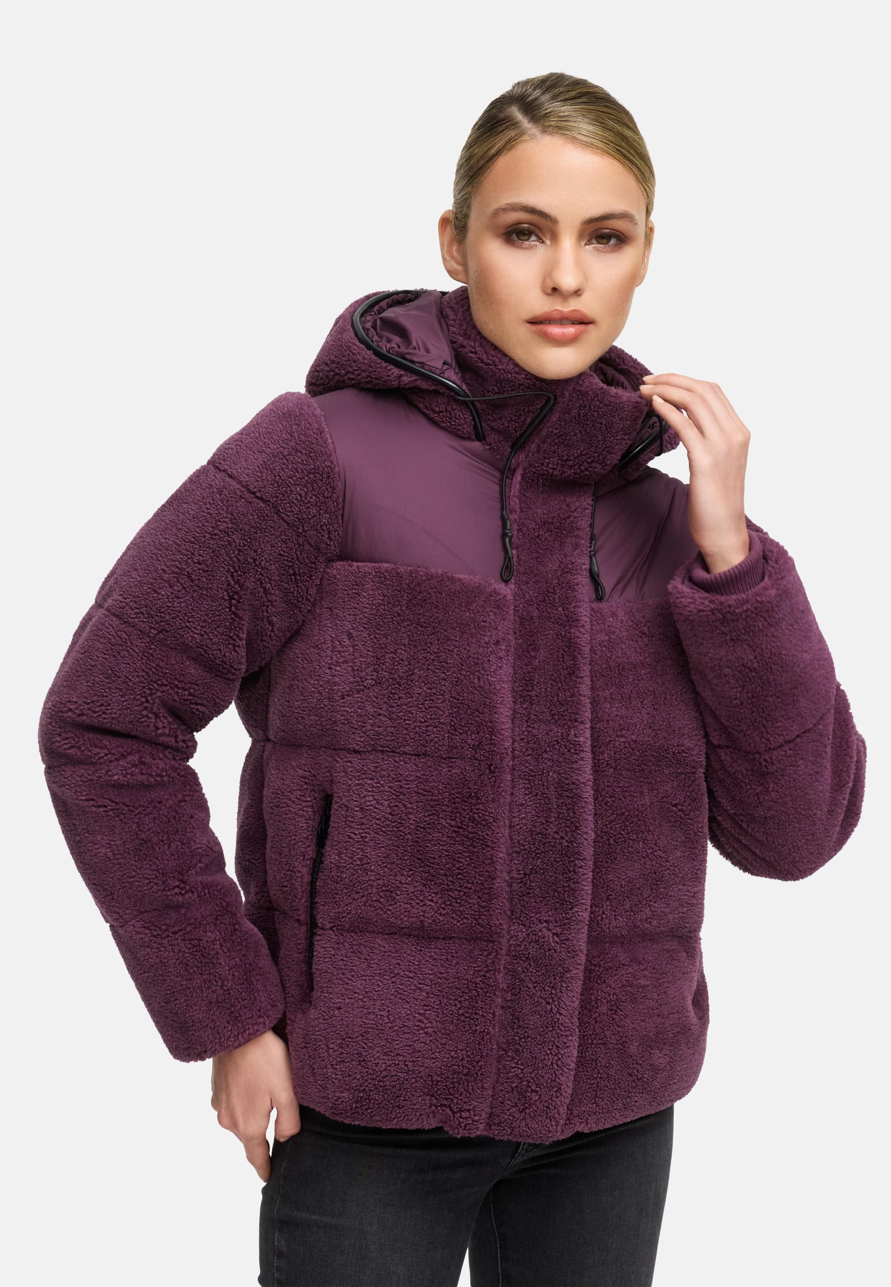 Plüschjacke "Kaguraa 16" Aubergine