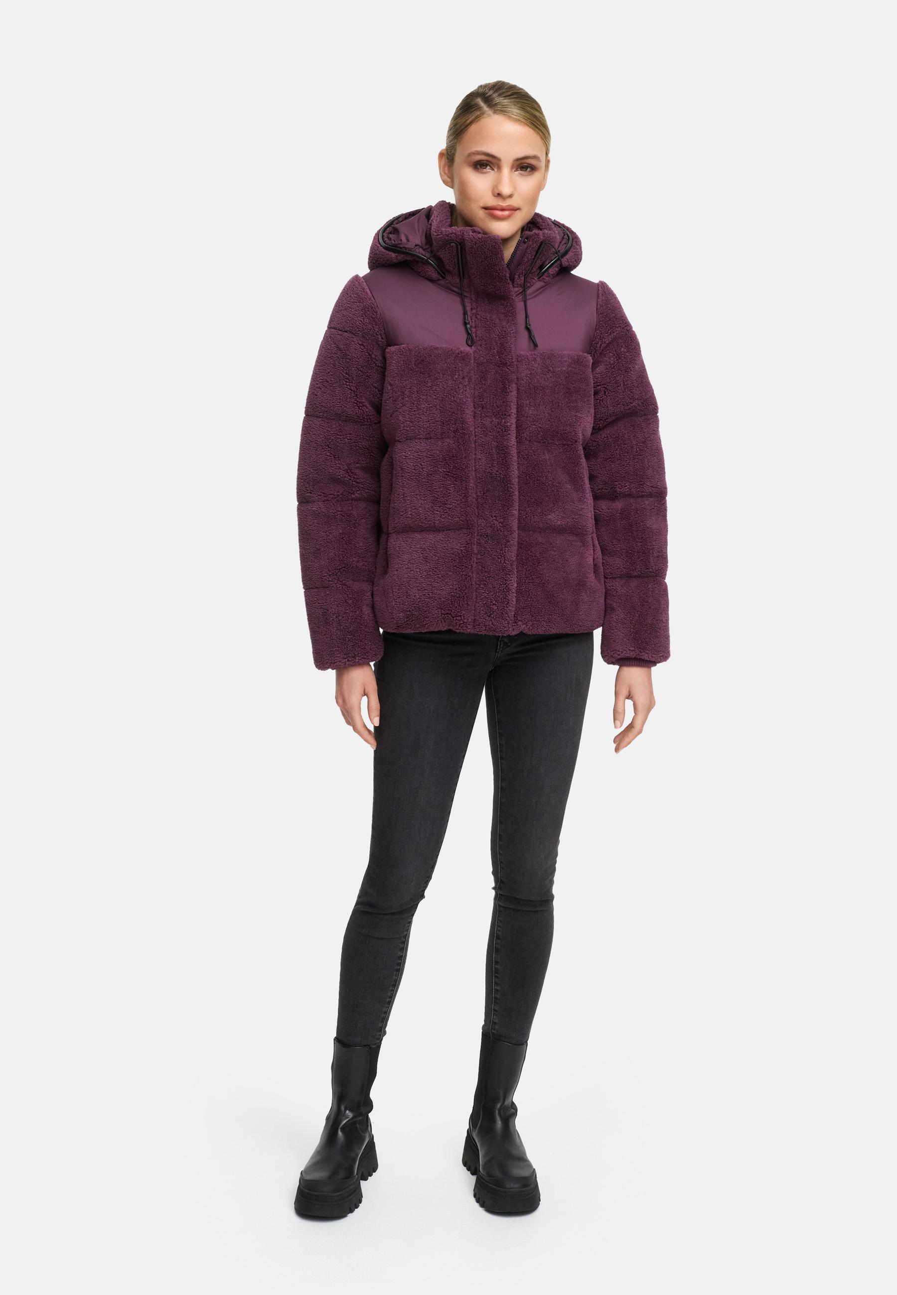 Plüschjacke "Kaguraa 16" Aubergine