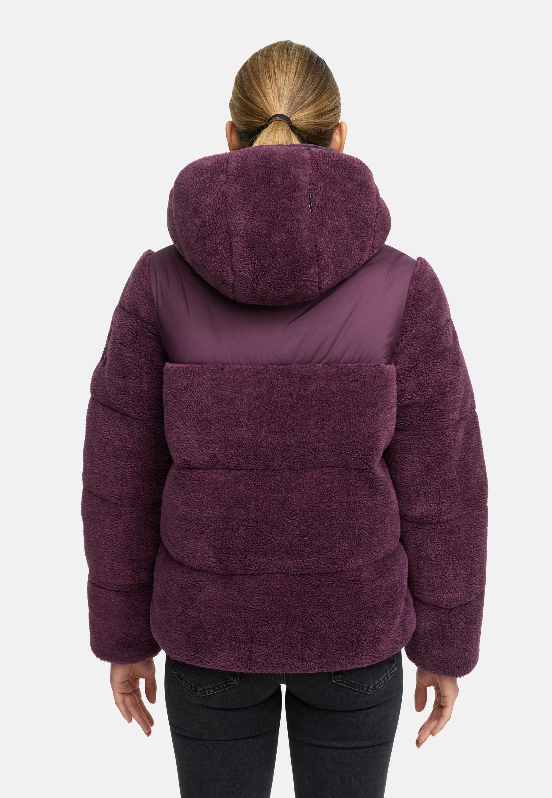 Plüschjacke "Kaguraa 16" Aubergine