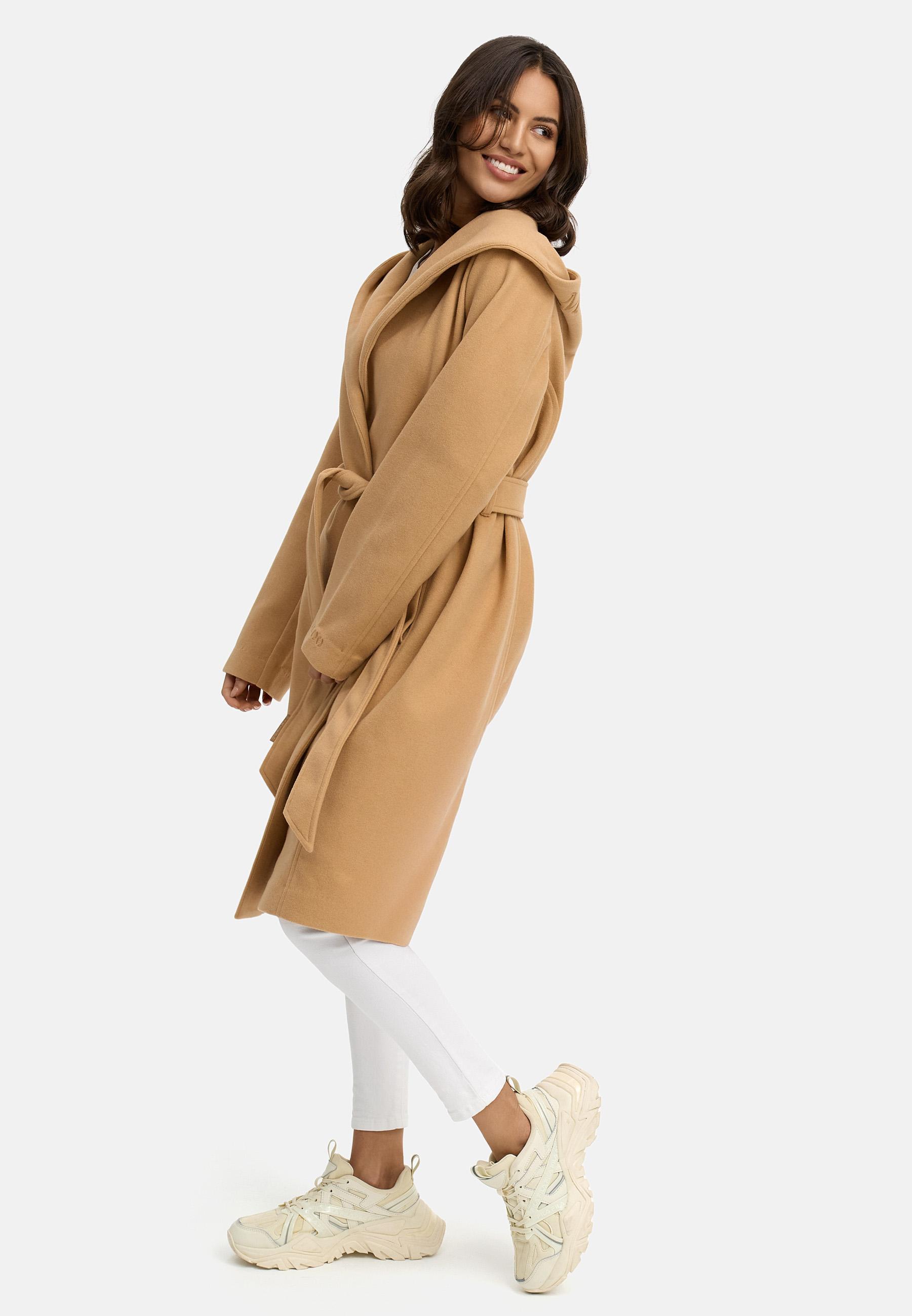 Wickelmantel mit Taillengürtel "Kailii 16" Camel
