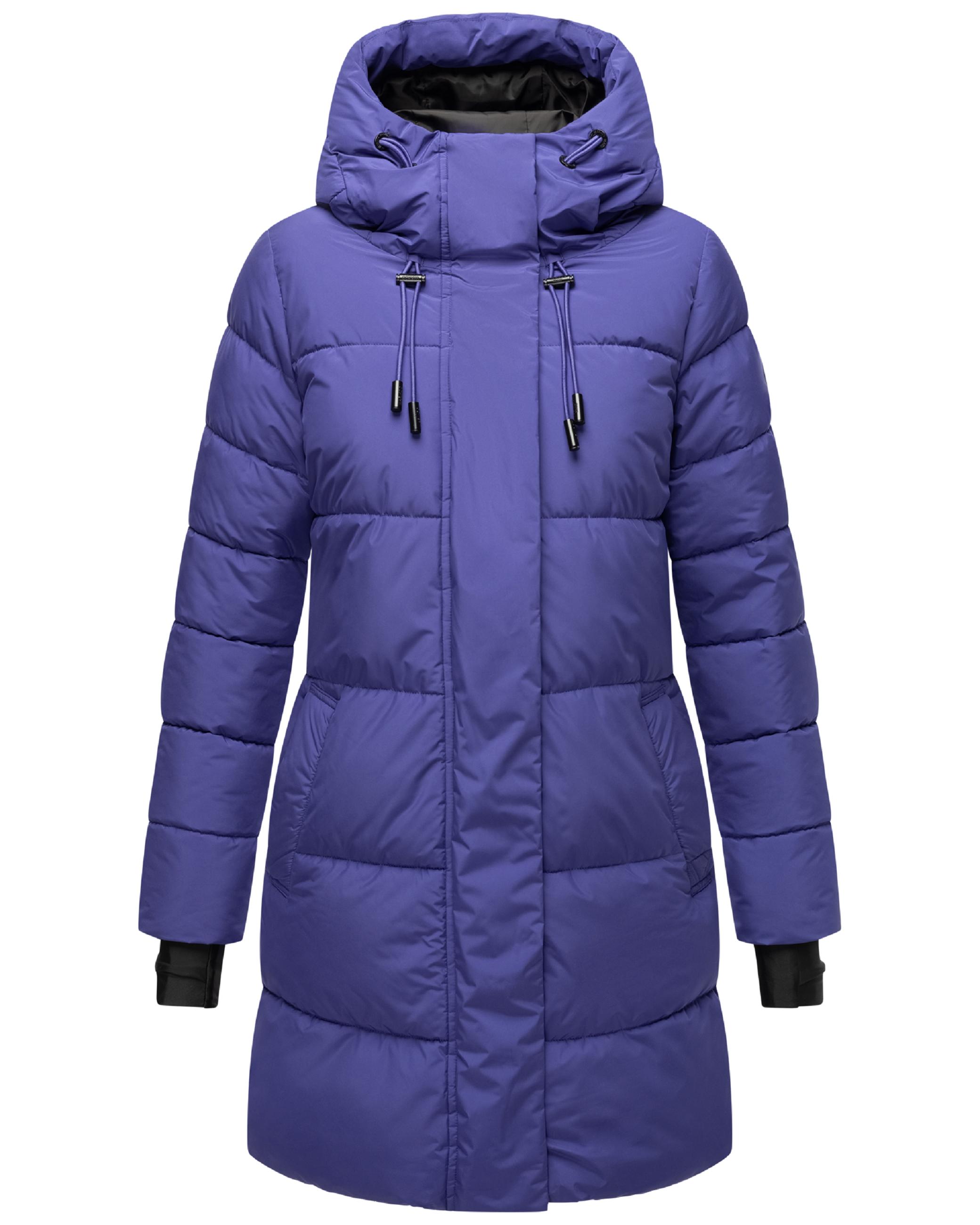 Warmer Winter Kurzmantel mit Kapuze "Kaituu XVI" Blue Violet