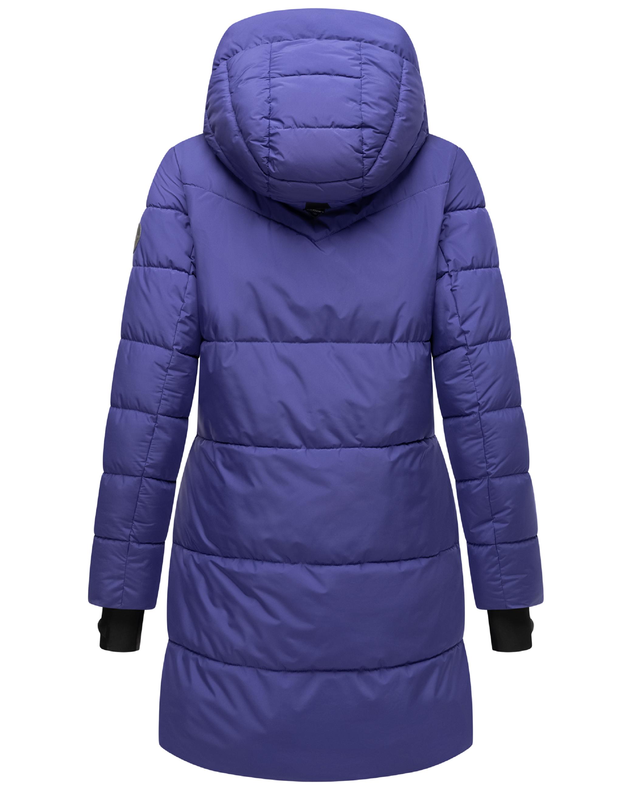 Warmer Winter Kurzmantel mit Kapuze "Kaituu XVI" Blue Violet