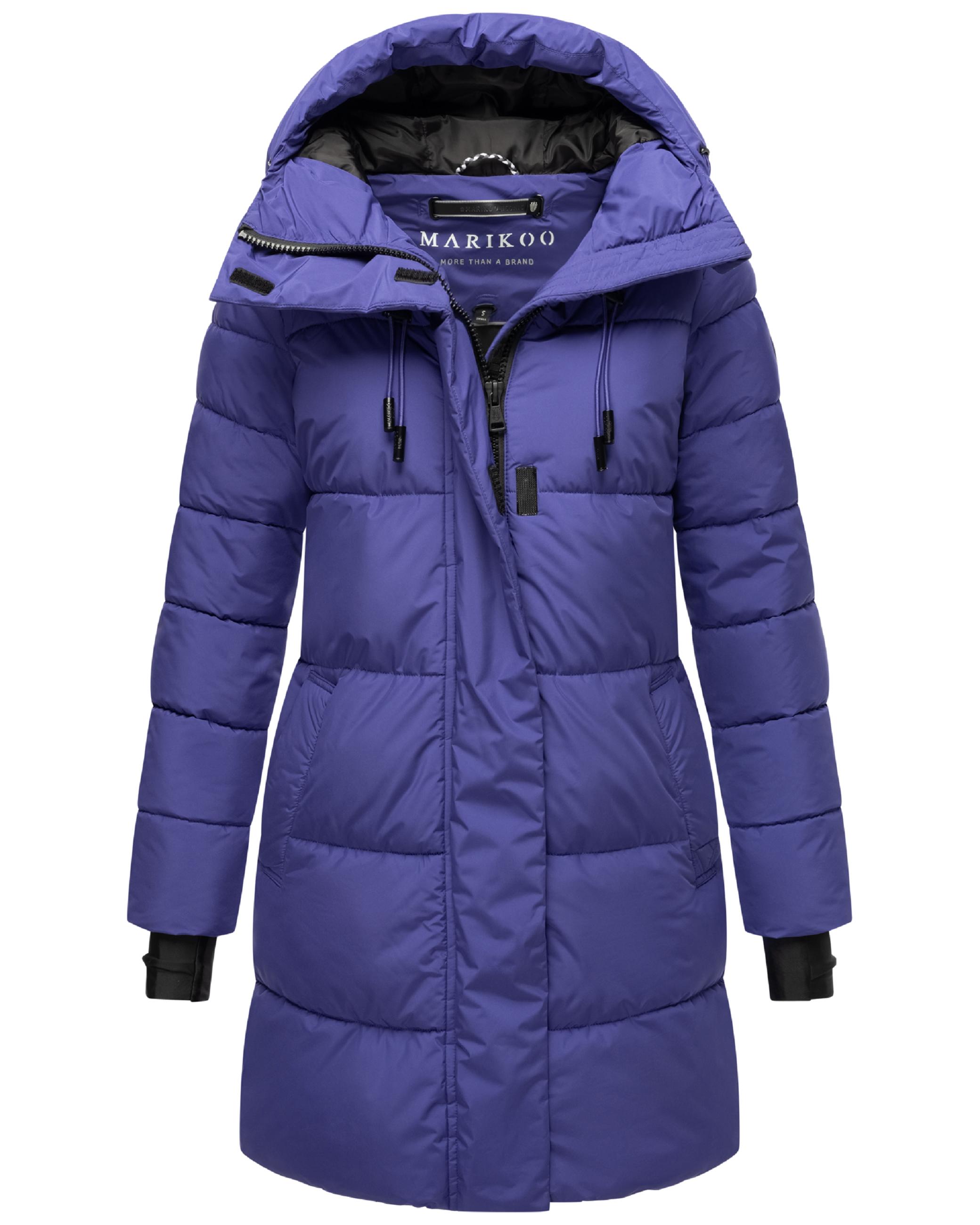 Warmer Winter Kurzmantel mit Kapuze "Kaituu XVI" Blue Violet