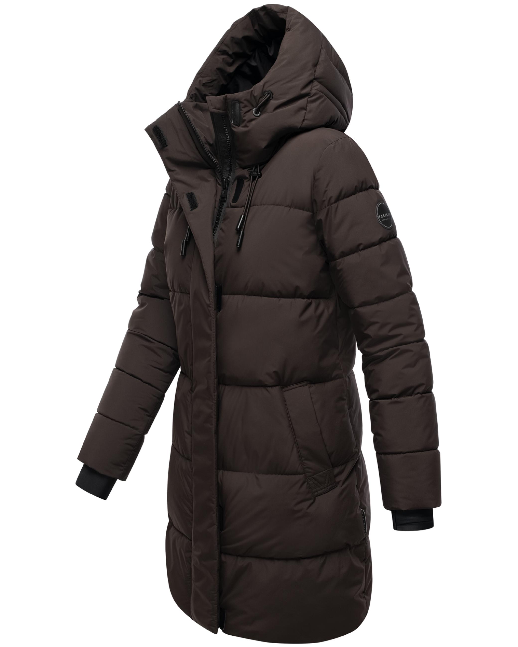 Warmer Winter Kurzmantel mit Kapuze "Kaituu XVI" Choco