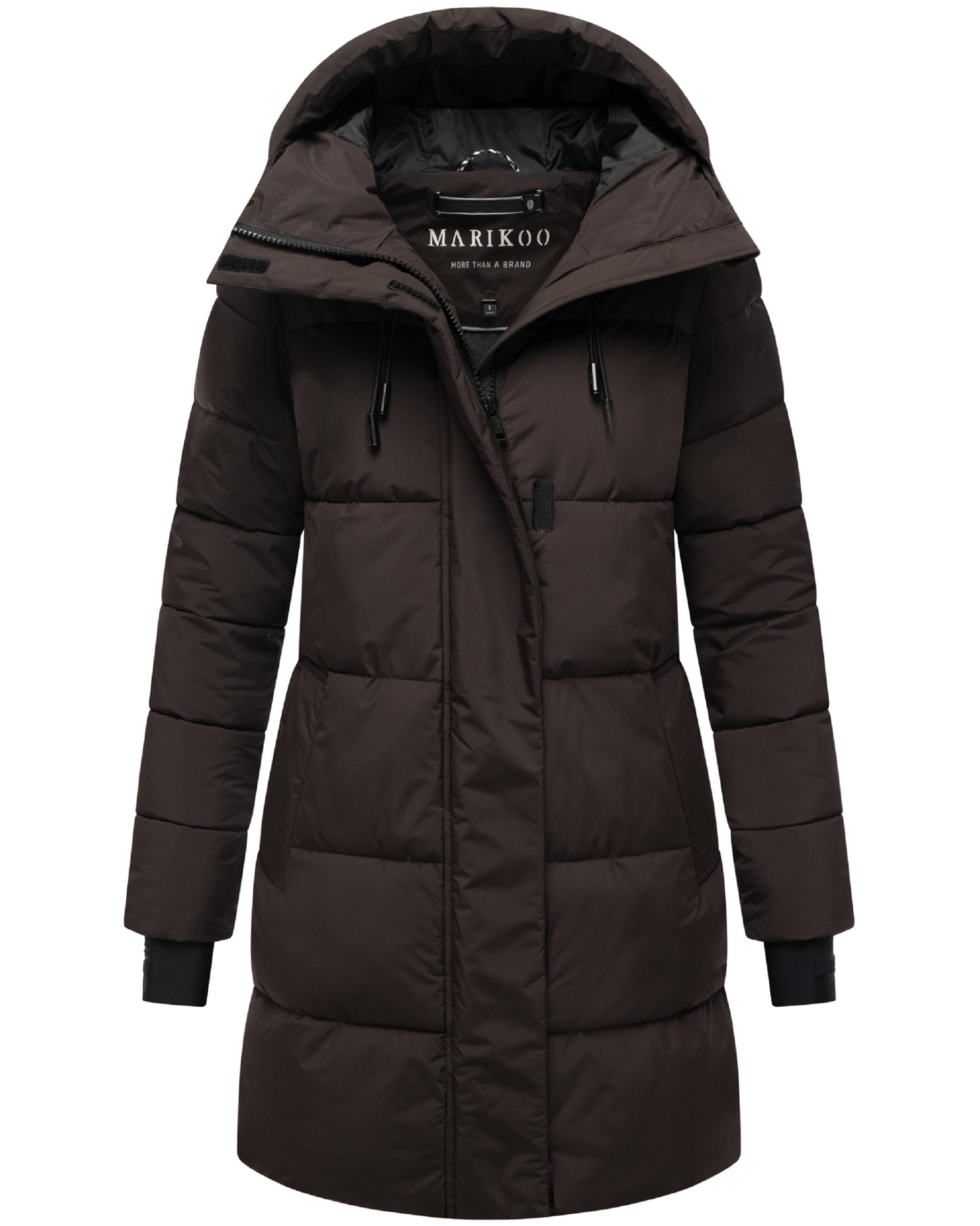 Warmer Winter Kurzmantel mit Kapuze "Kaituu XVI" Choco