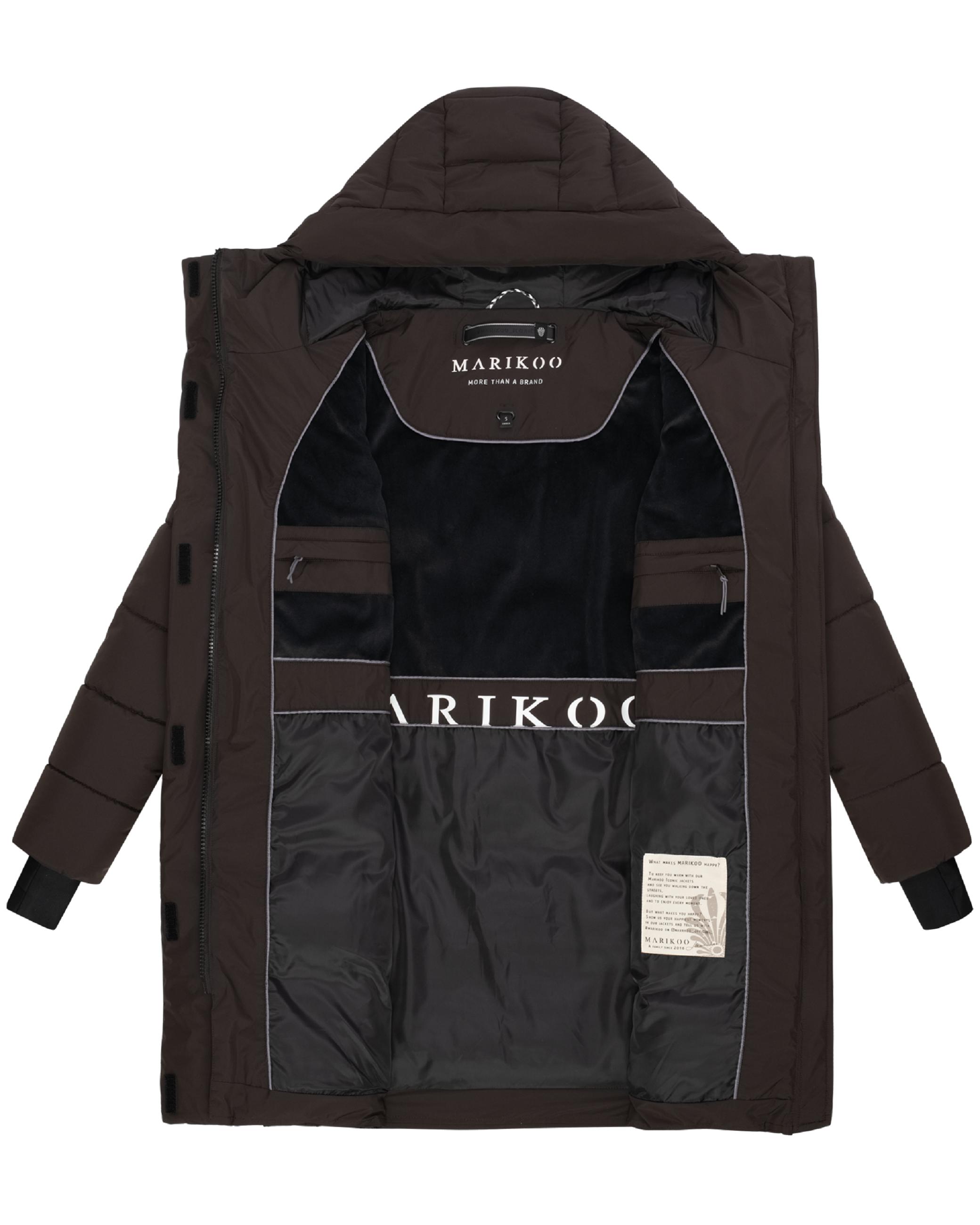 Warmer Winter Kurzmantel mit Kapuze "Kaituu XVI" Choco