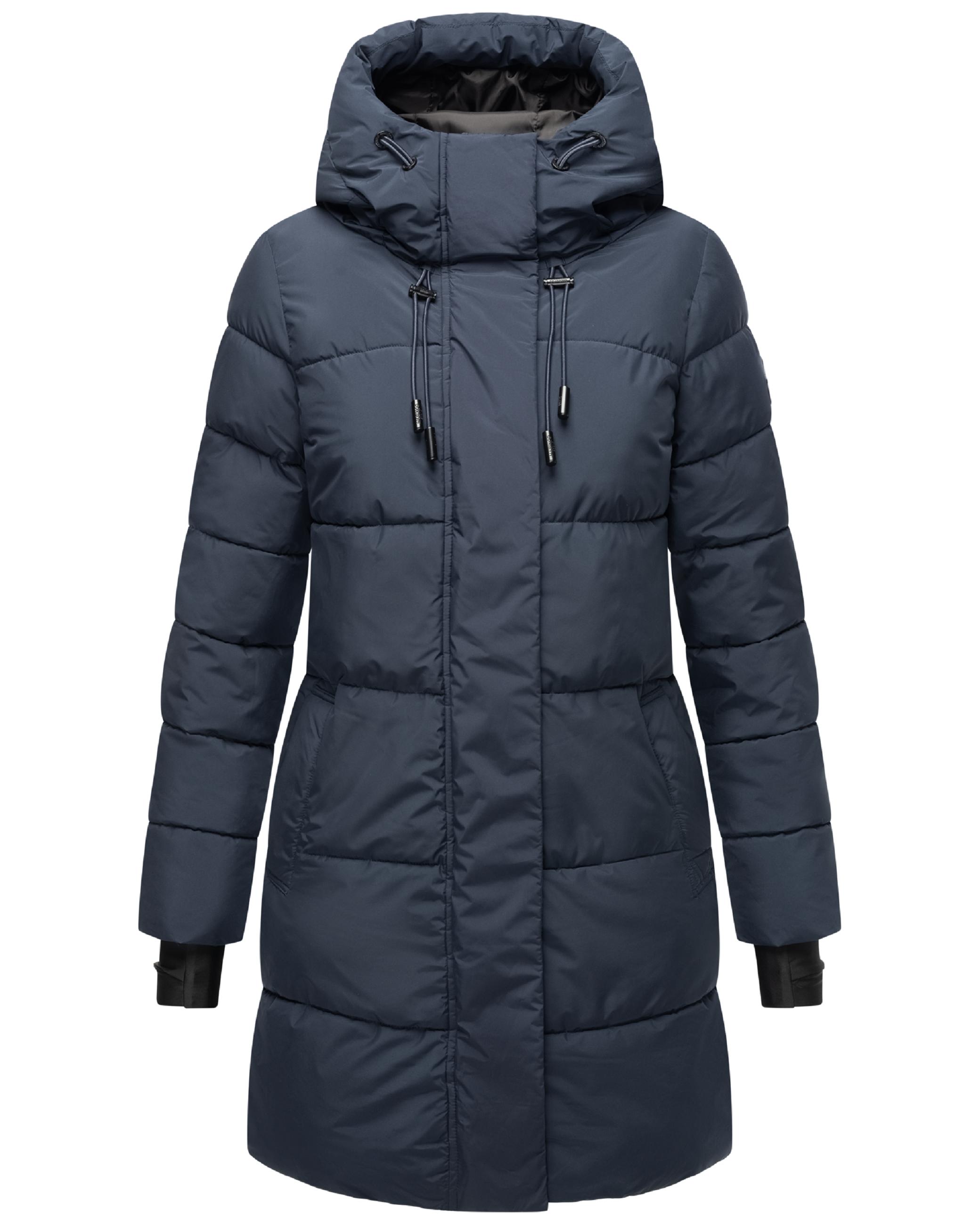 Warmer Winter Kurzmantel mit Kapuze "Kaituu XVI" Navy