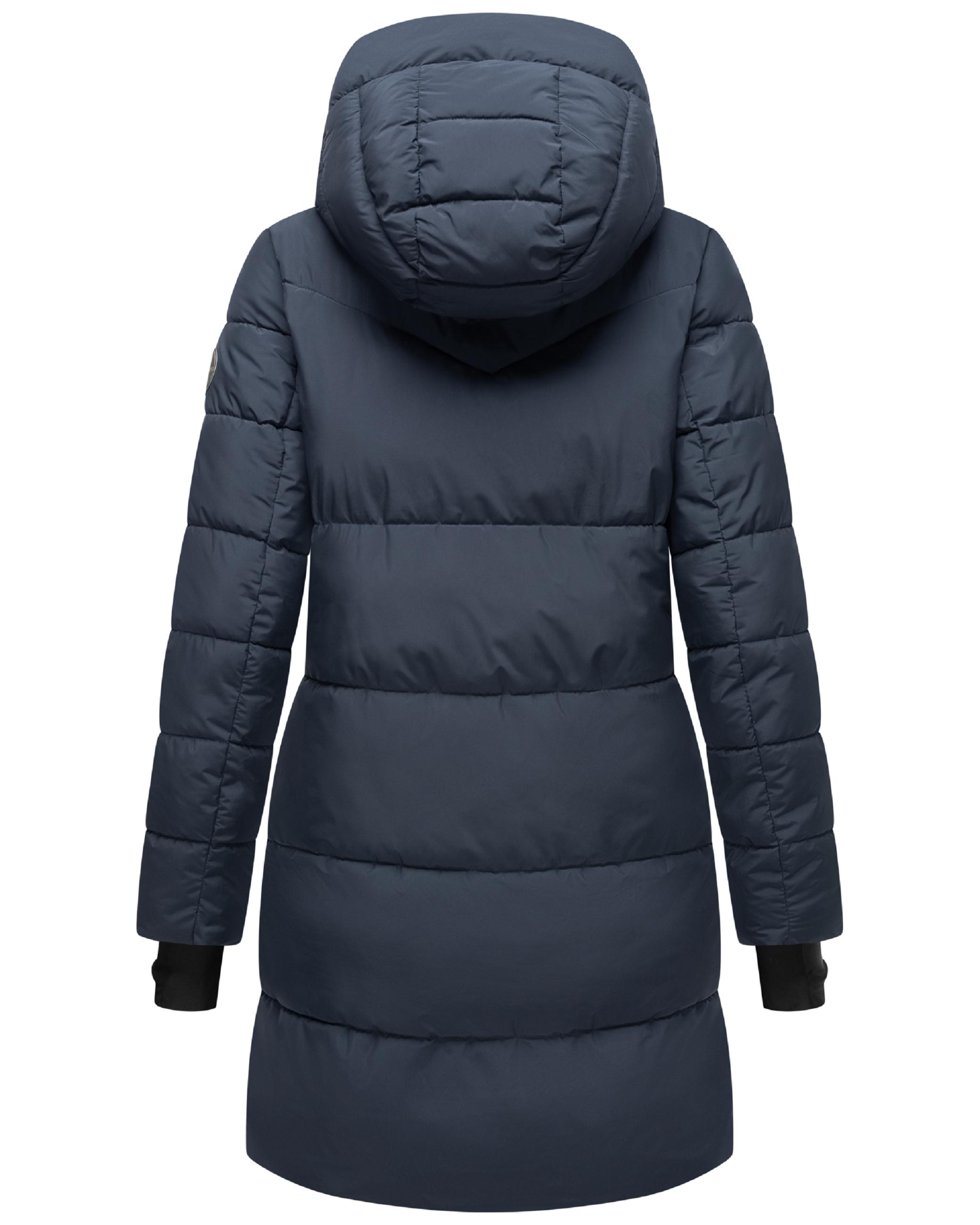 Warmer Winter Kurzmantel mit Kapuze "Kaituu XVI" Navy