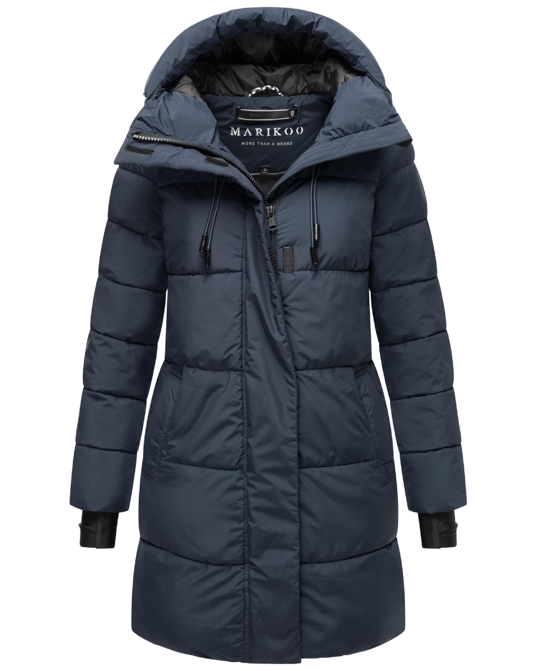 Warmer Winter Kurzmantel mit Kapuze "Kaituu XVI" Navy