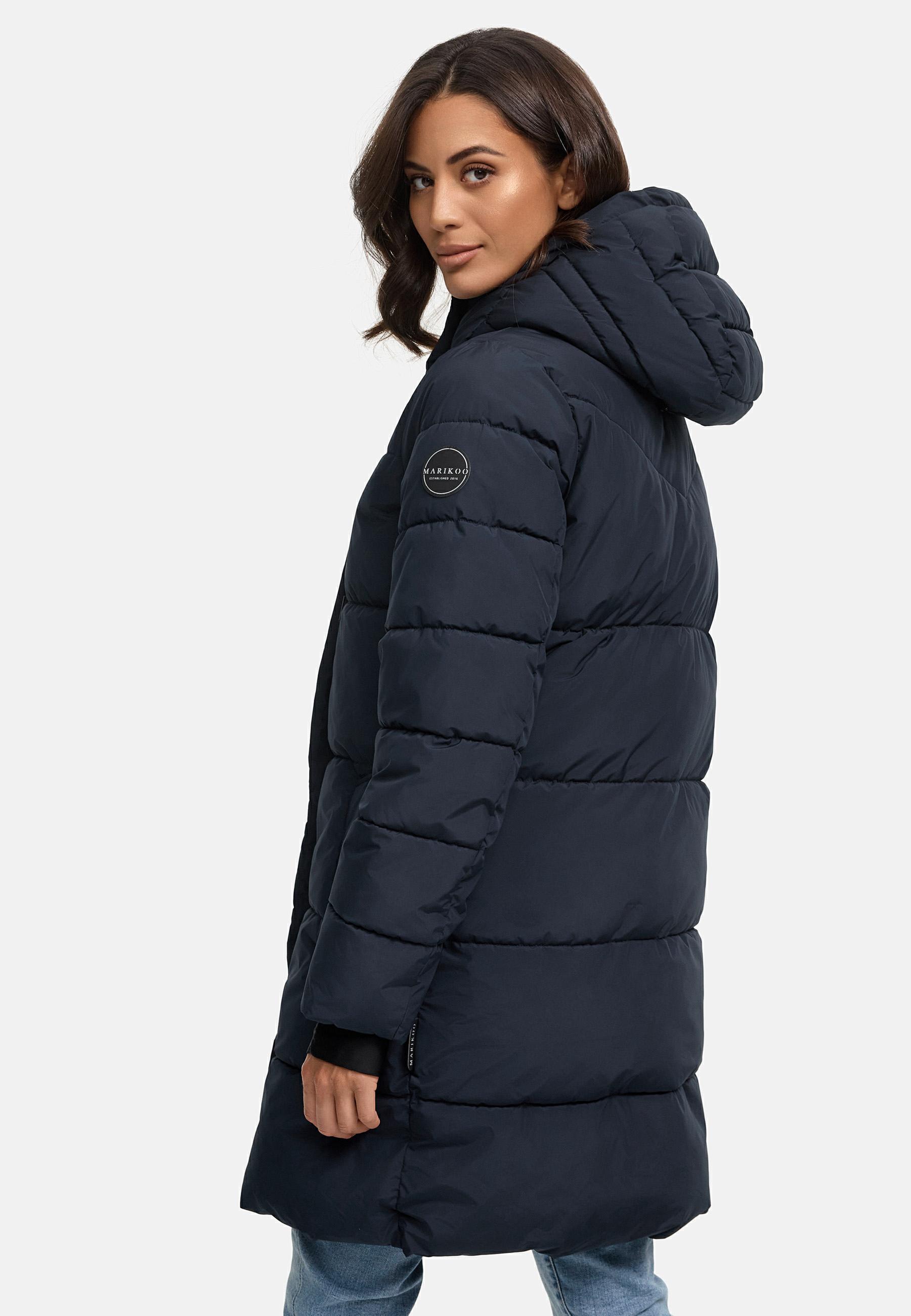 Warmer Winter Kurzmantel mit Kapuze "Kaituu XVI" Navy