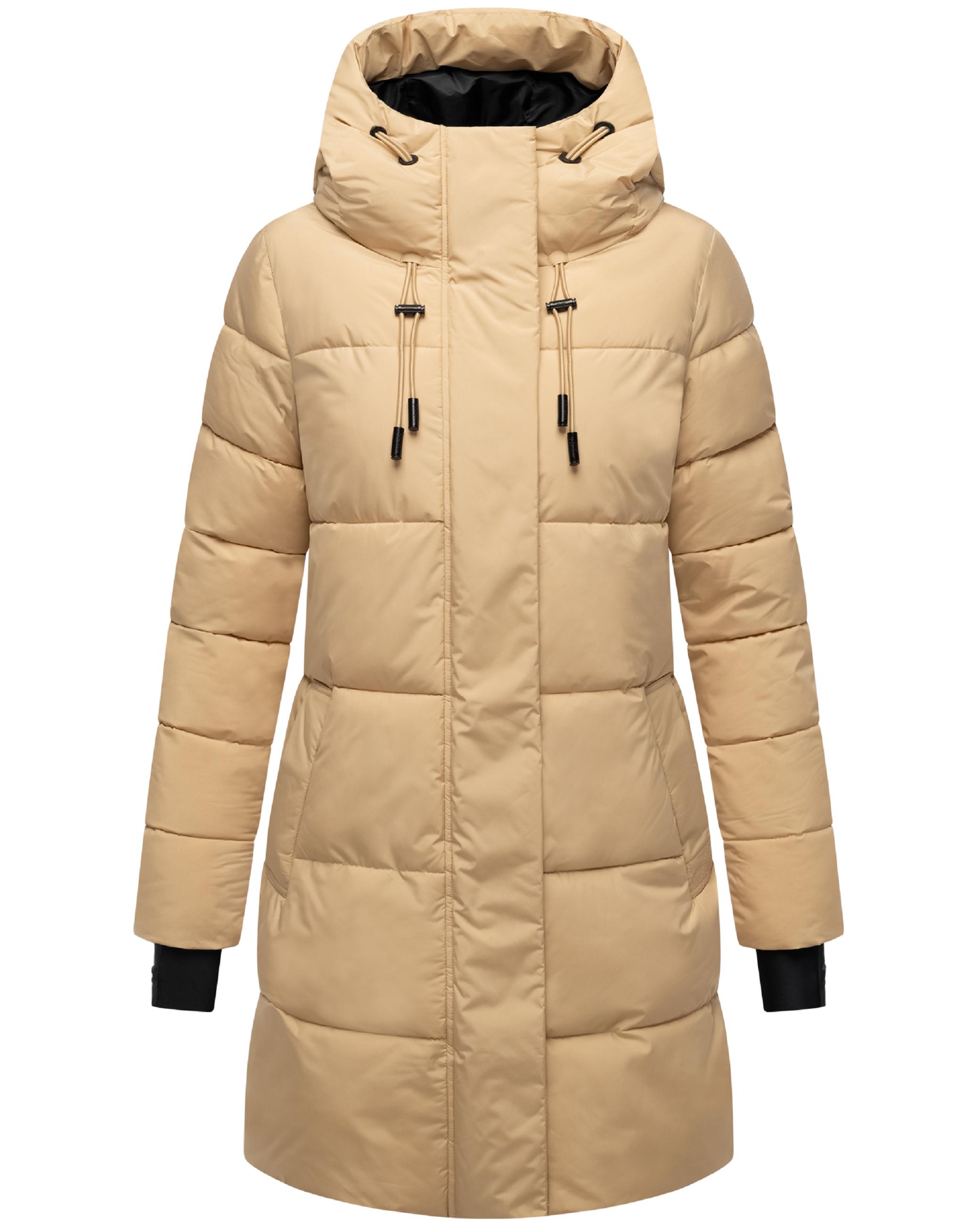 Warmer Winter Kurzmantel mit Kapuze "Kaituu XVI" Sand