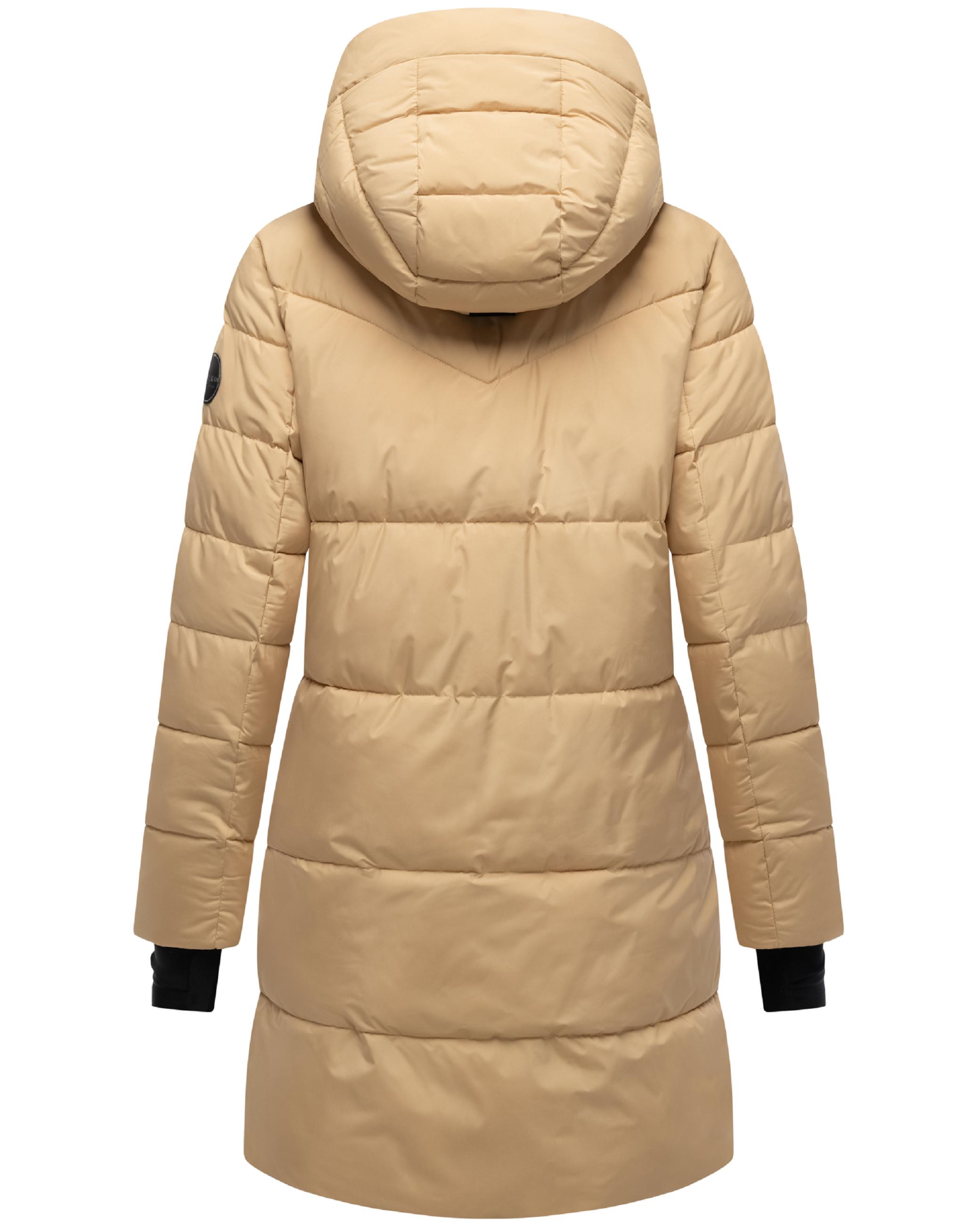 Warmer Winter Kurzmantel mit Kapuze "Kaituu XVI" Sand