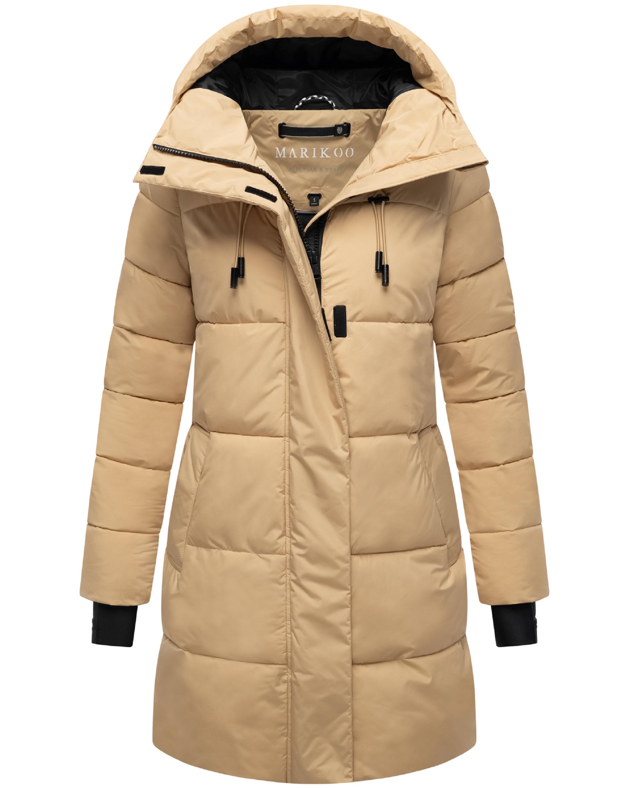 Warmer Winter Kurzmantel mit Kapuze "Kaituu XVI" Sand