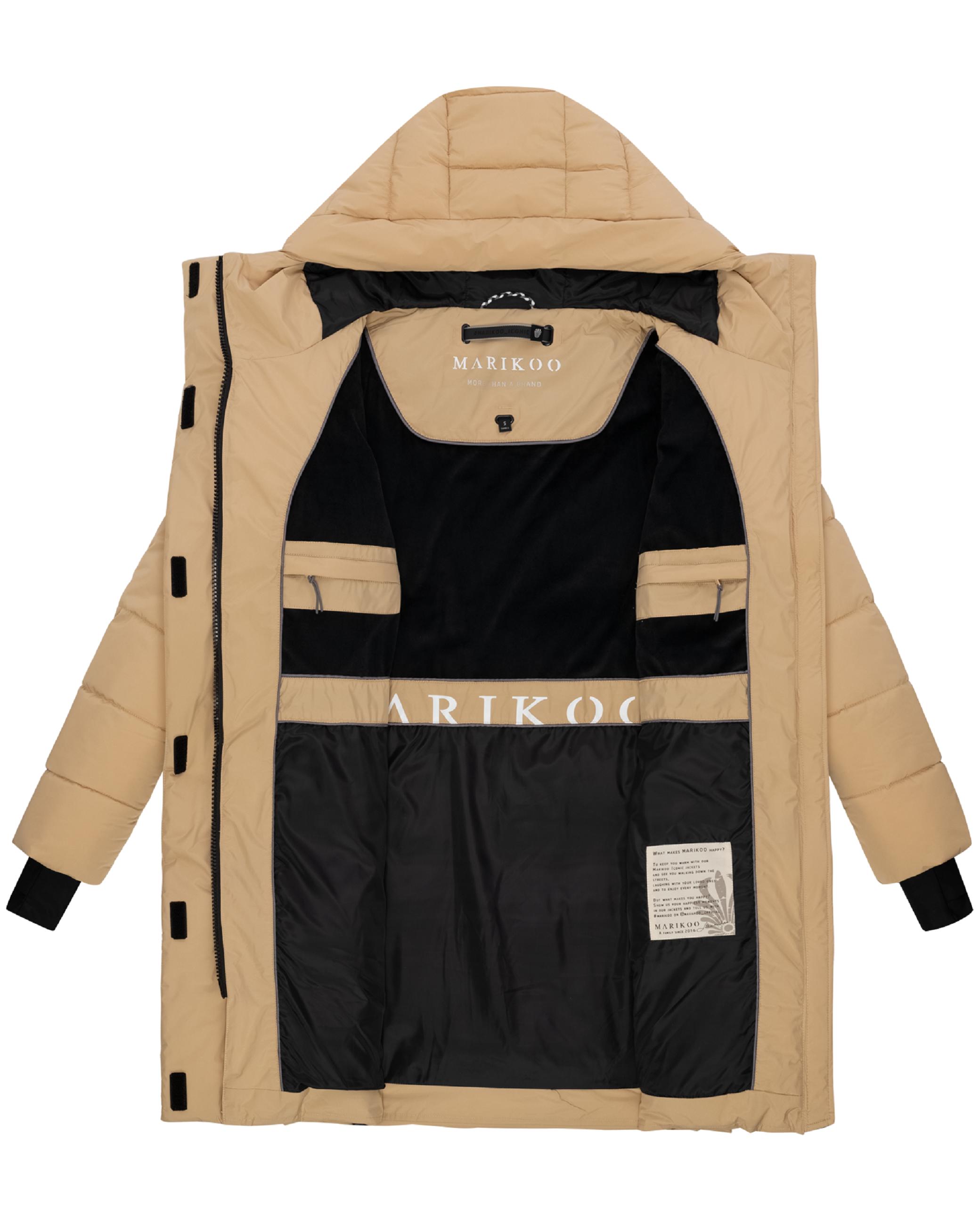 Warmer Winter Kurzmantel mit Kapuze "Kaituu XVI" Sand