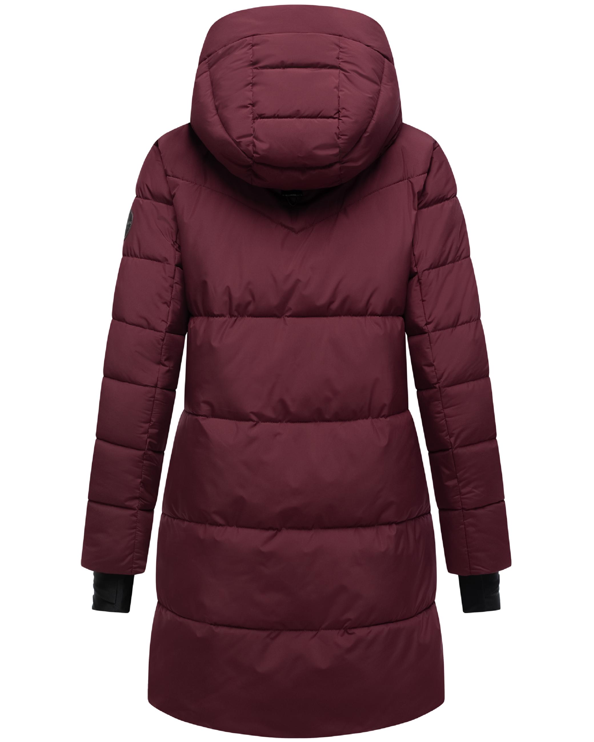 Warmer Winter Kurzmantel mit Kapuze "Kaituu XVI" Wine