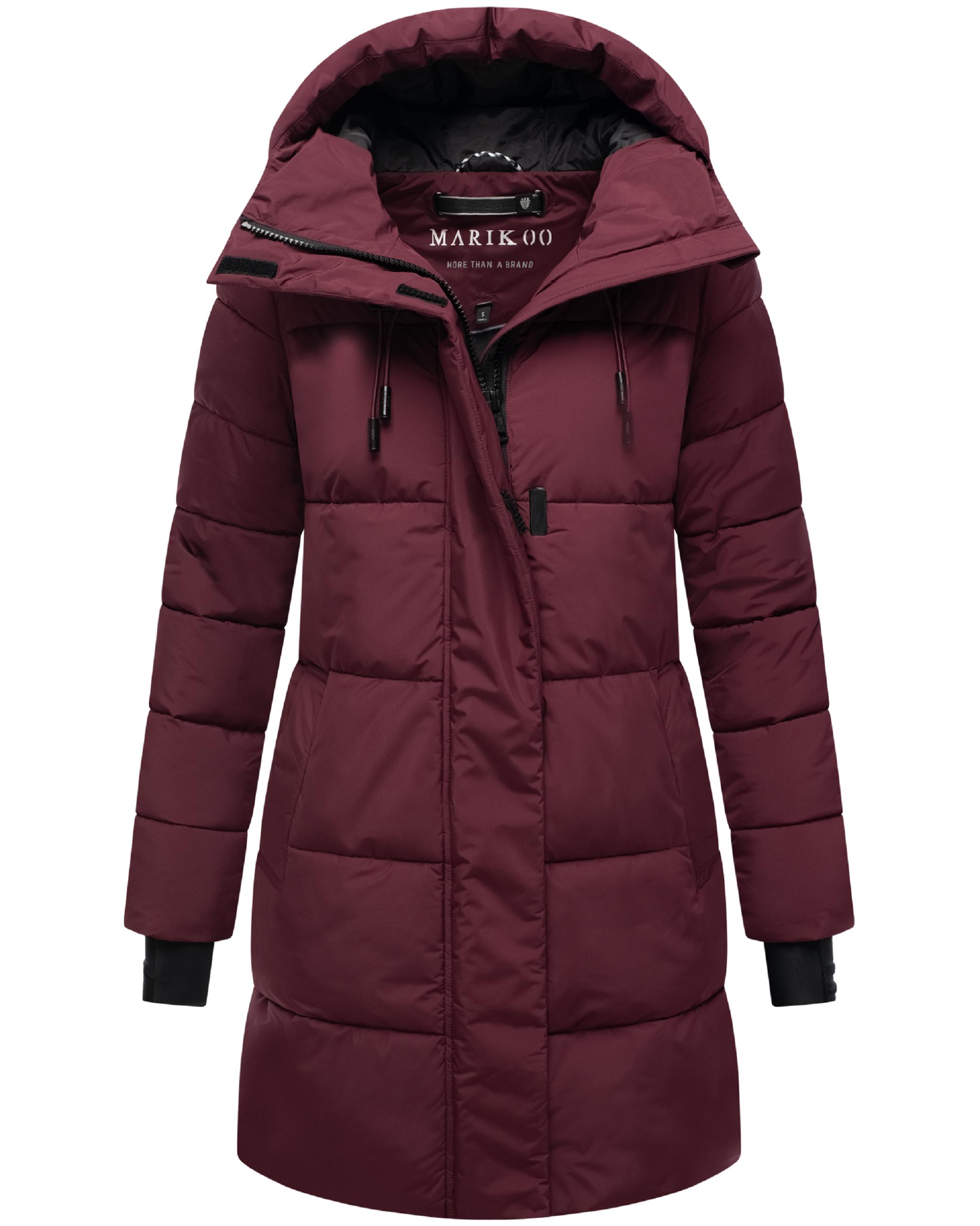 Warmer Winter Kurzmantel mit Kapuze "Kaituu XVI" Wine