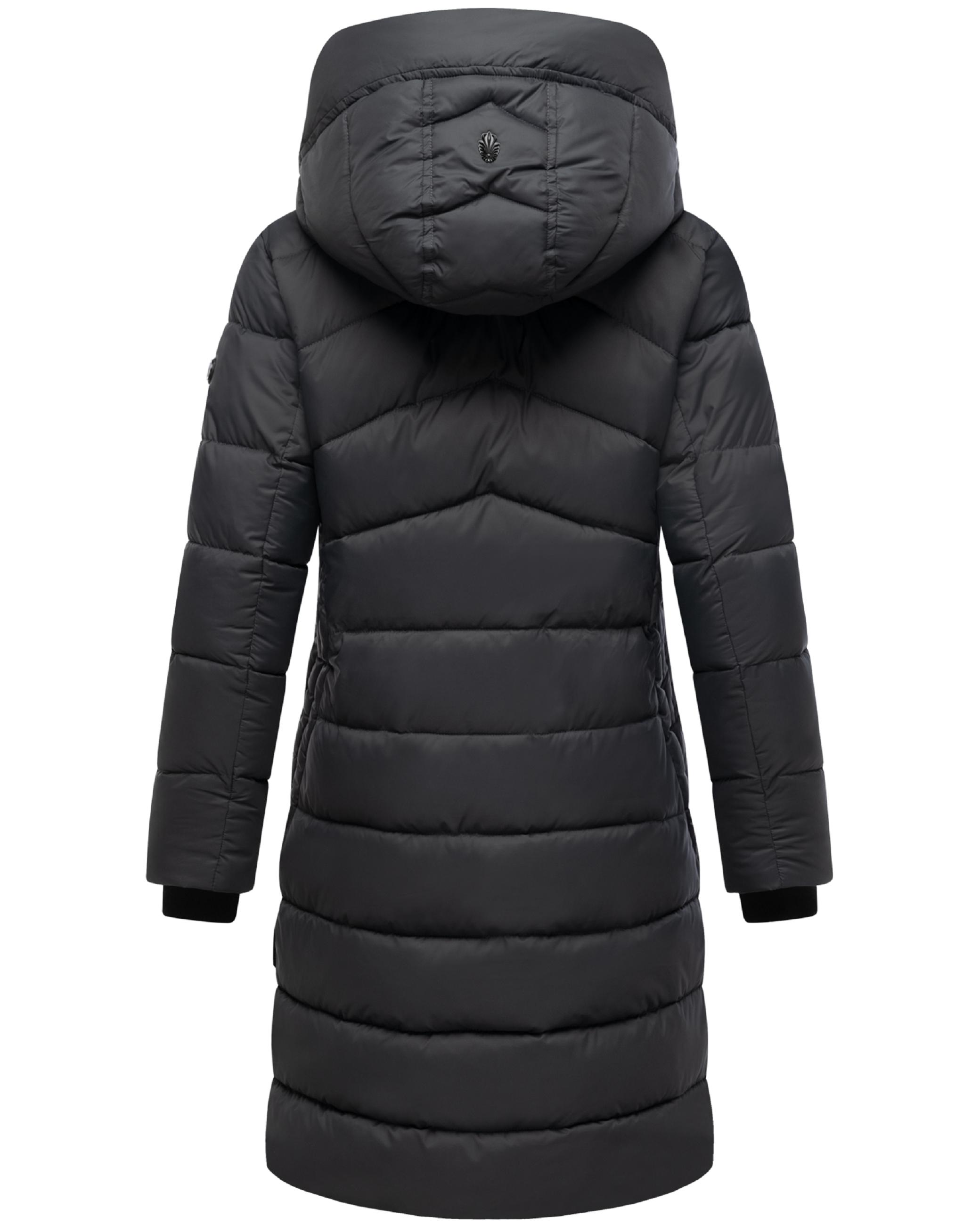 Winter Steppmantel mit abnehmbarer Kapuze "Kaltnäschen 16" Anthracite