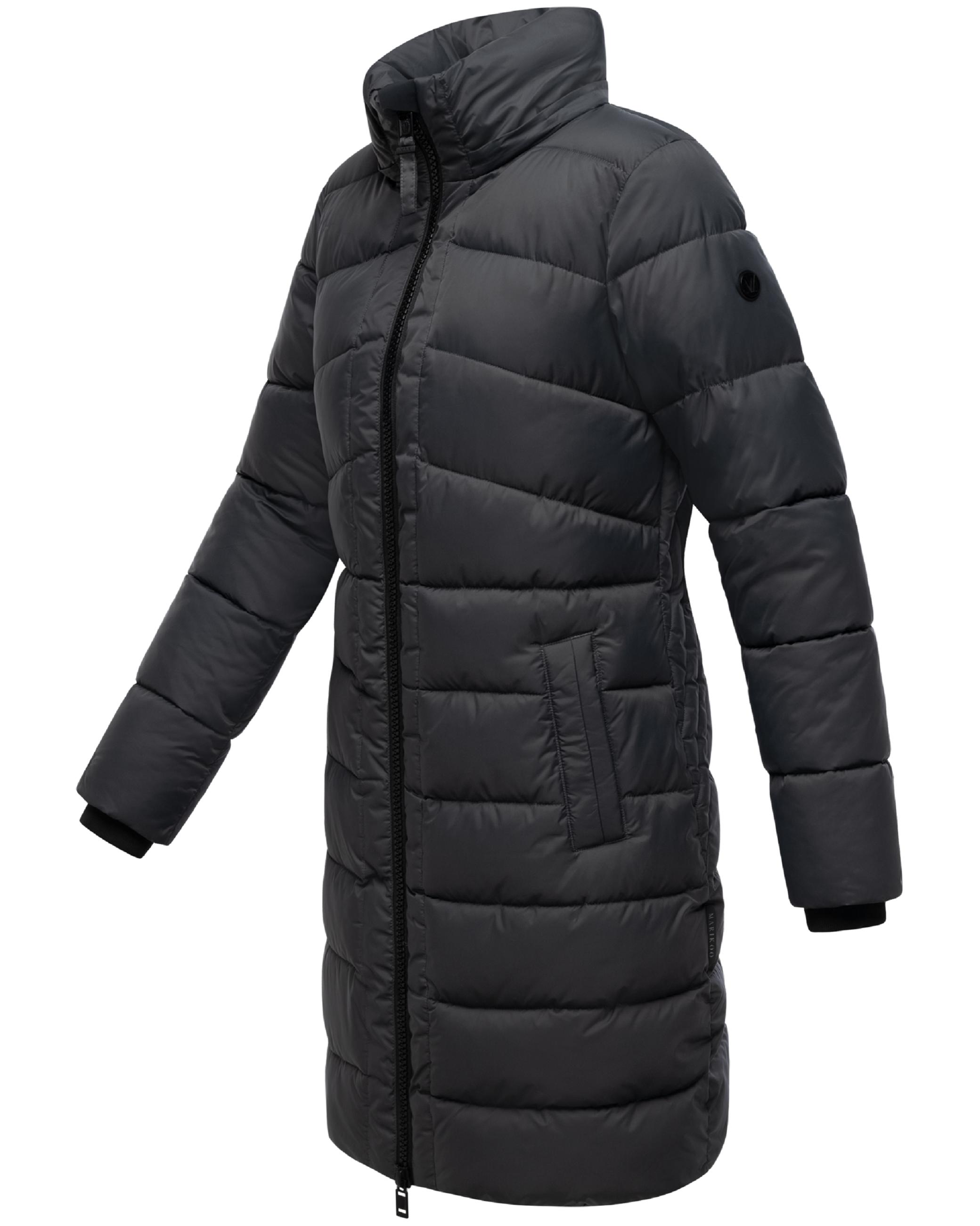 Winter Steppmantel mit abnehmbarer Kapuze "Kaltnäschen 16" Anthracite