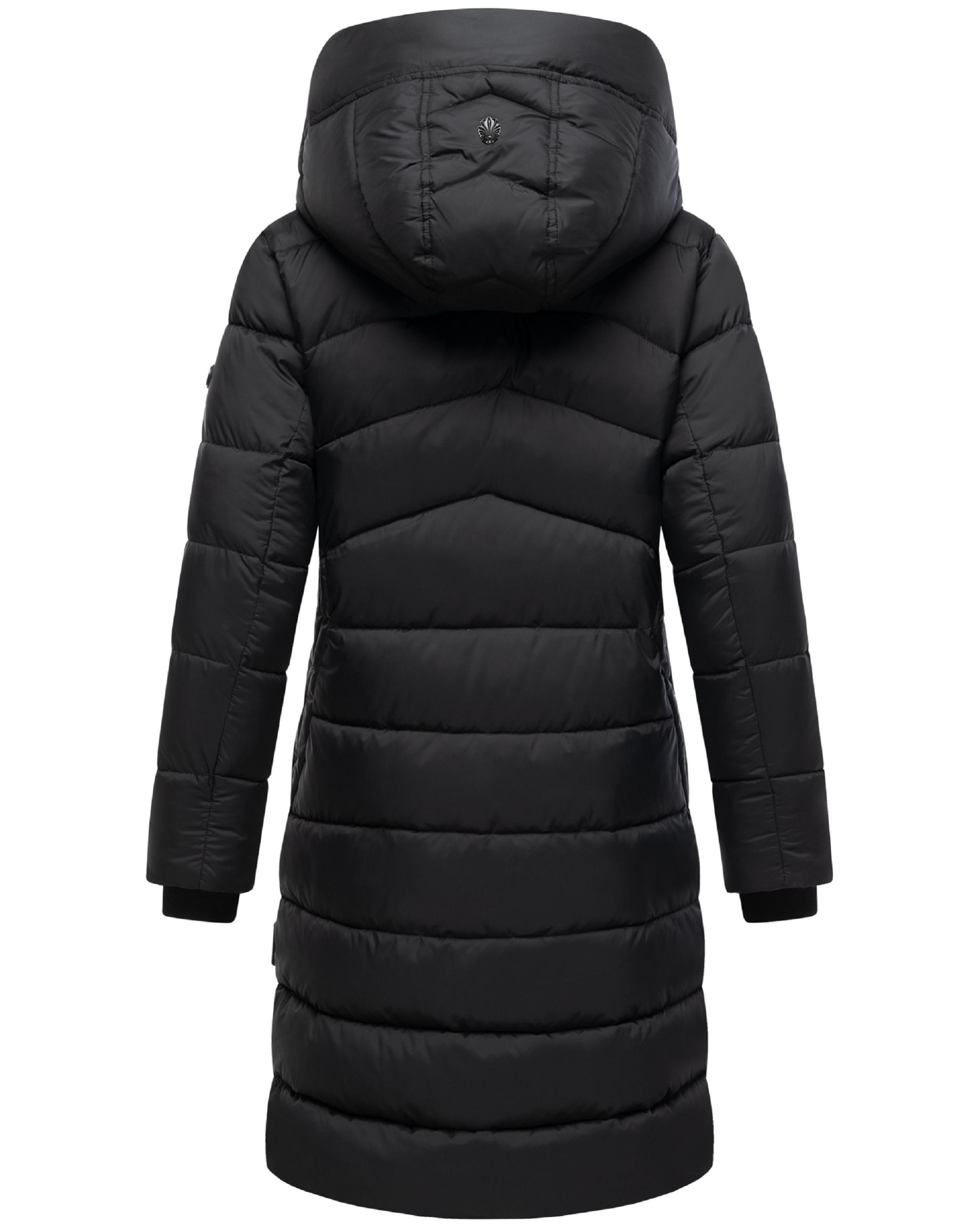 Winter Steppmantel mit abnehmbarer Kapuze "Kaltnäschen 16" Black