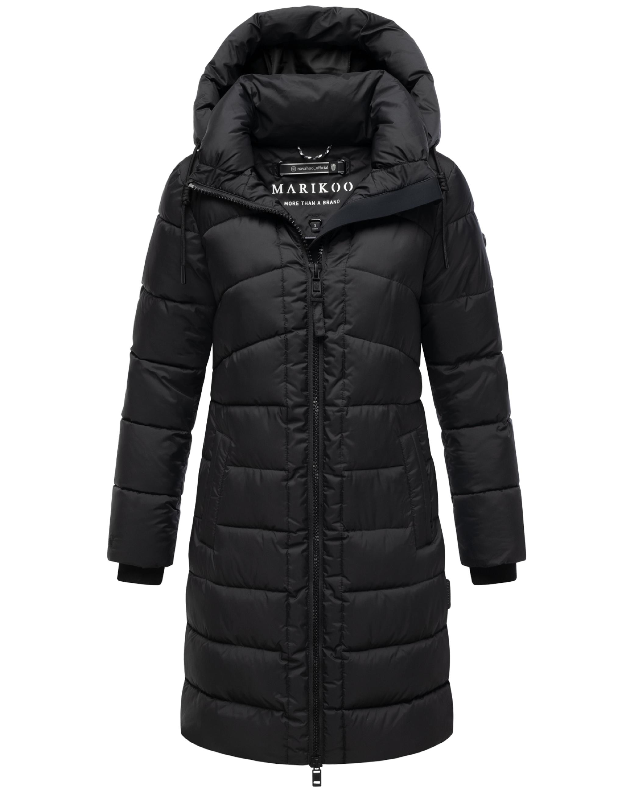 Winter Steppmantel mit abnehmbarer Kapuze "Kaltnäschen 16" Black