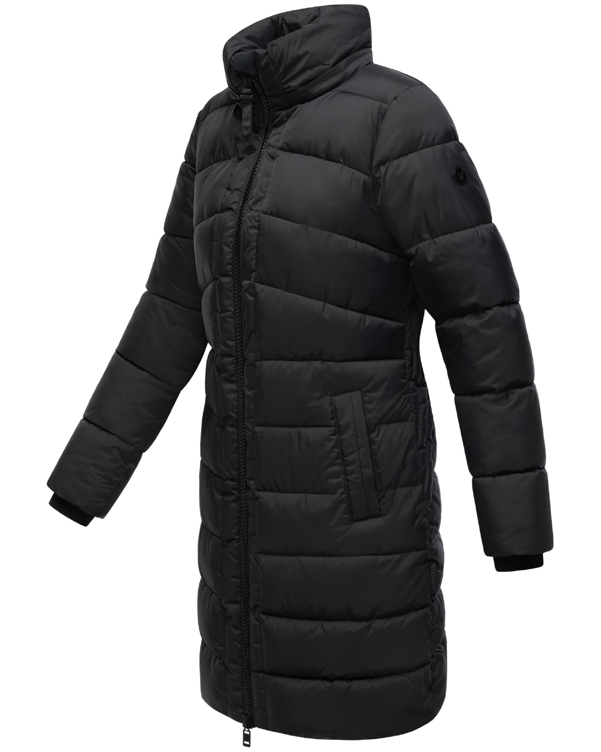 Winter Steppmantel mit abnehmbarer Kapuze "Kaltnäschen 16" Black