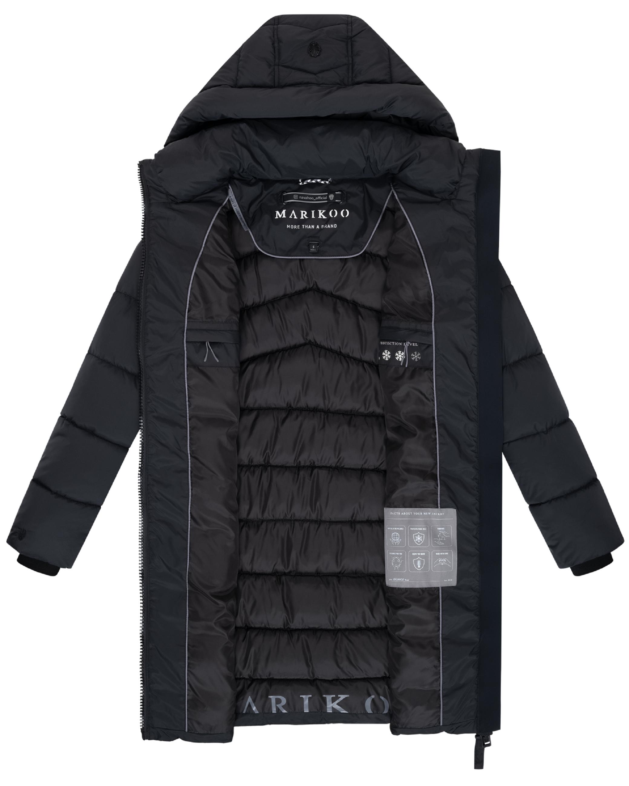 Winter Steppmantel mit abnehmbarer Kapuze "Kaltnäschen 16" Black