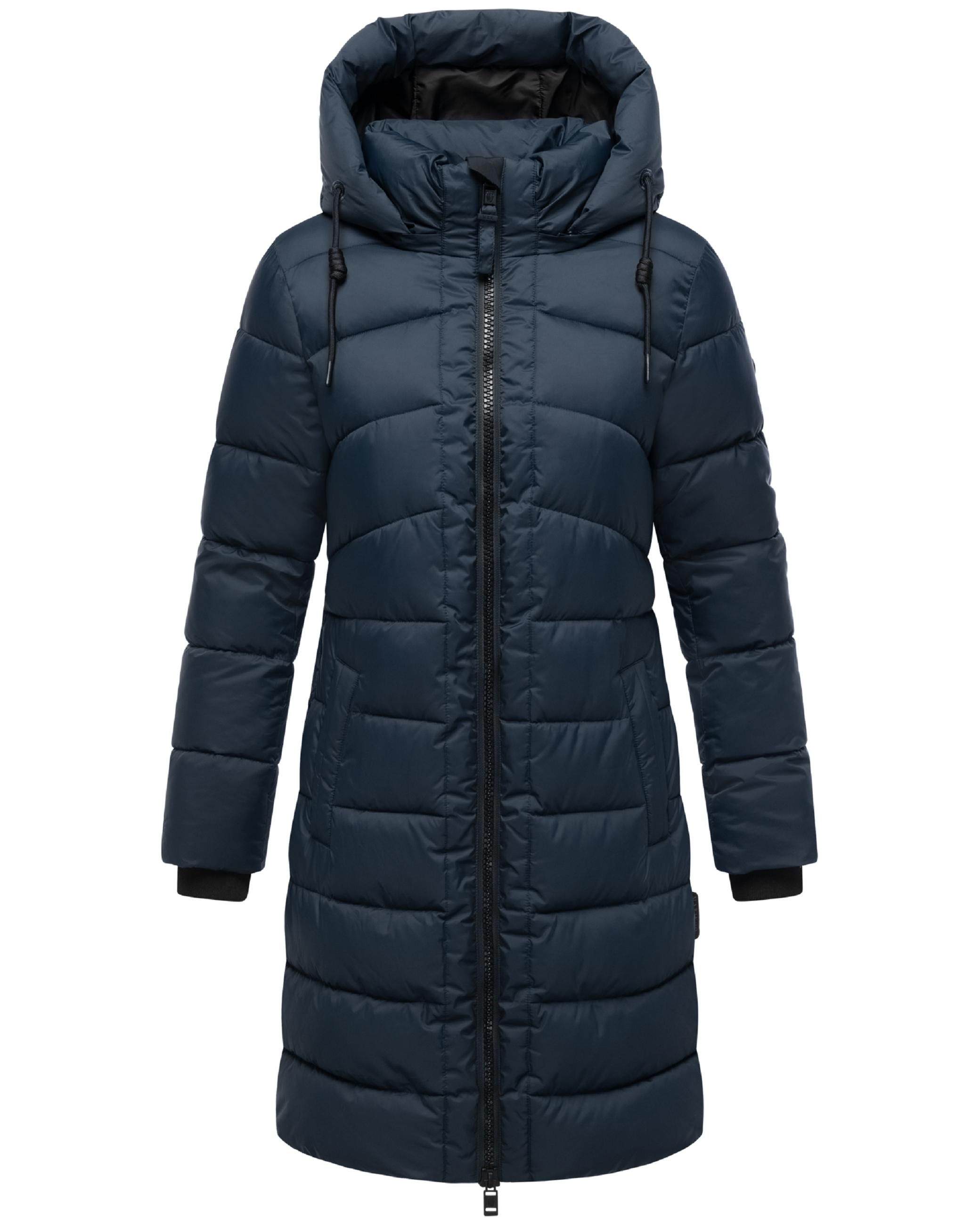 Winter Steppmantel mit abnehmbarer Kapuze "Kaltnäschen 16" Navy