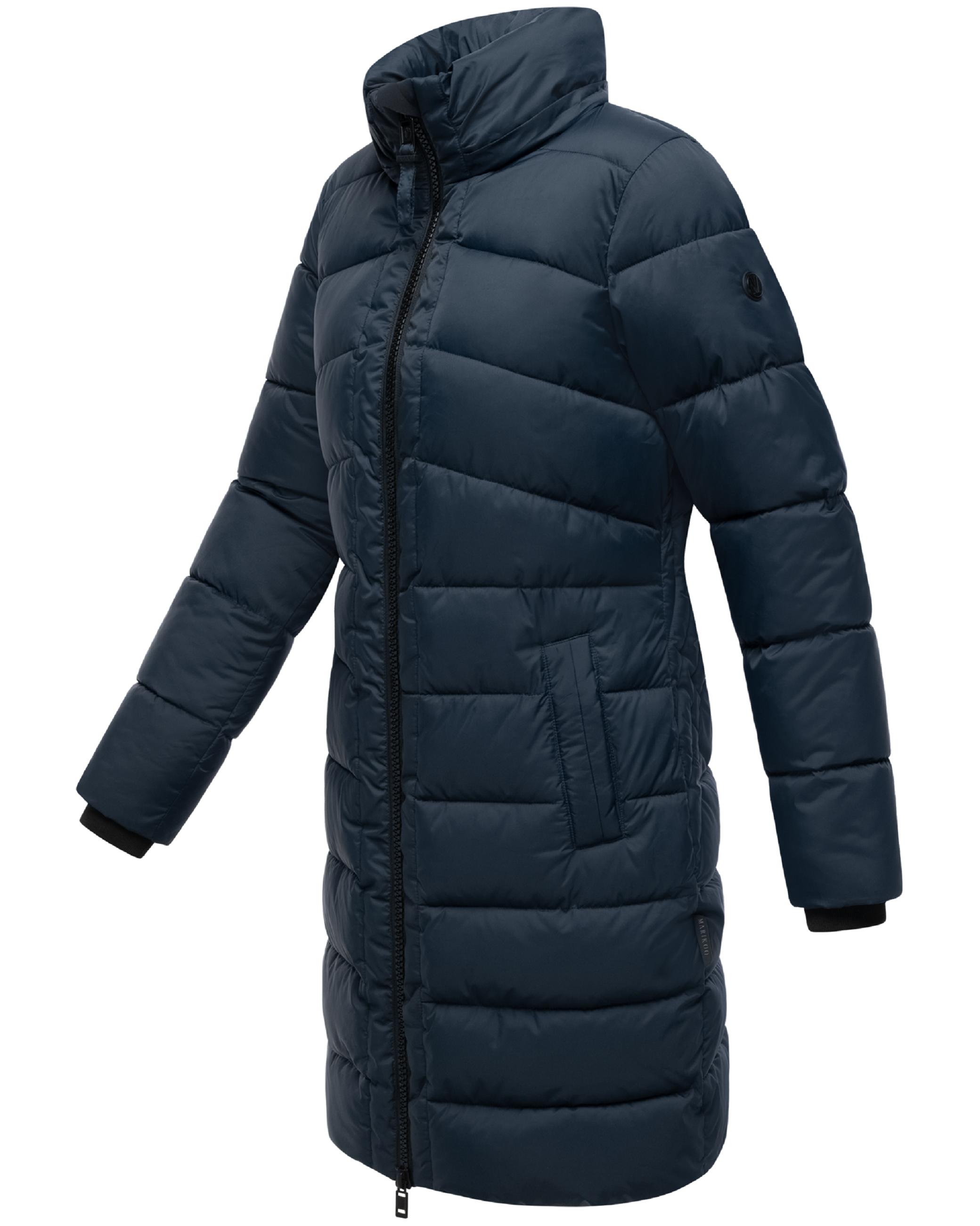 Winter Steppmantel mit abnehmbarer Kapuze "Kaltnäschen 16" Navy