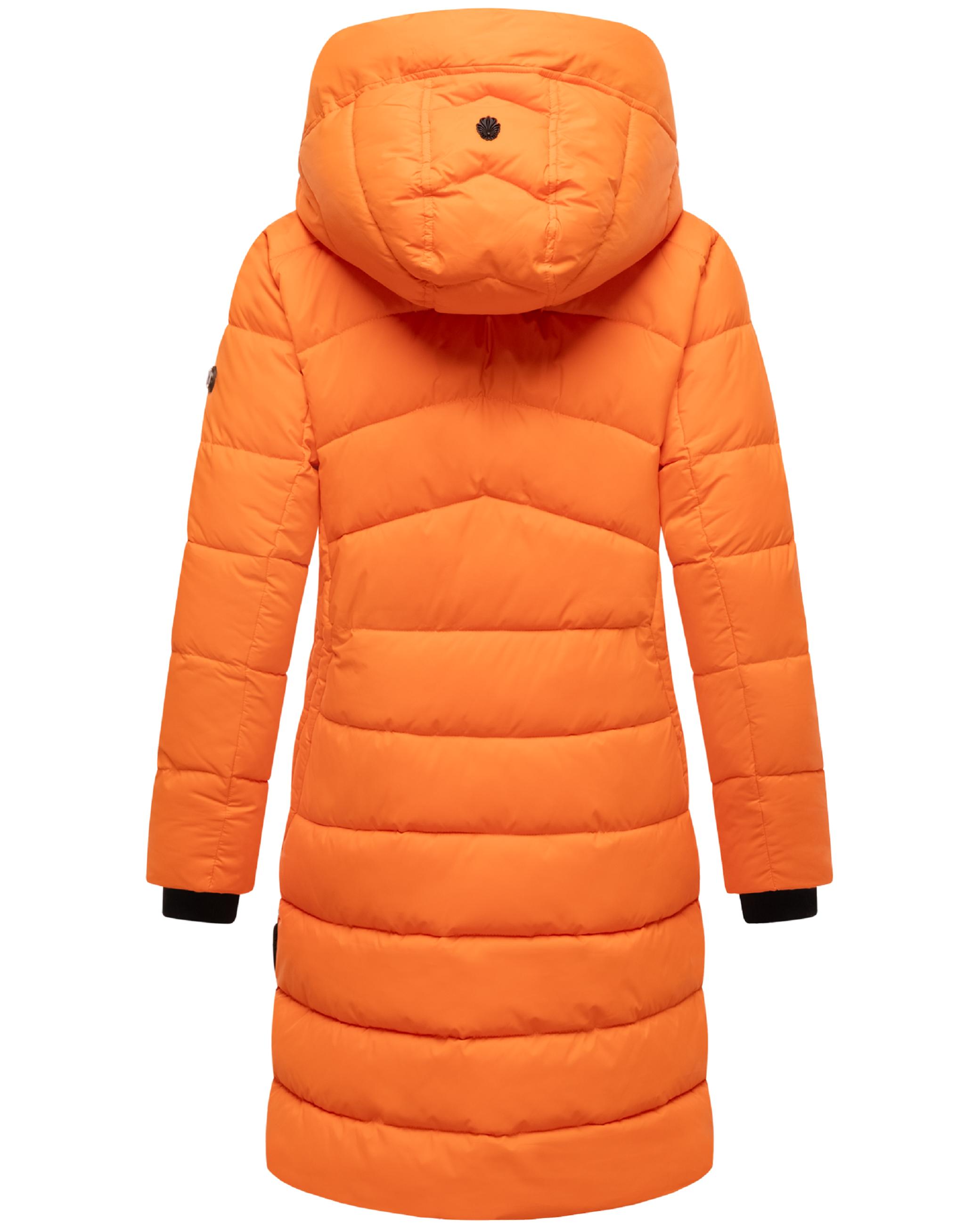 Winter Steppmantel mit abnehmbarer Kapuze "Kaltnäschen 16" Orange