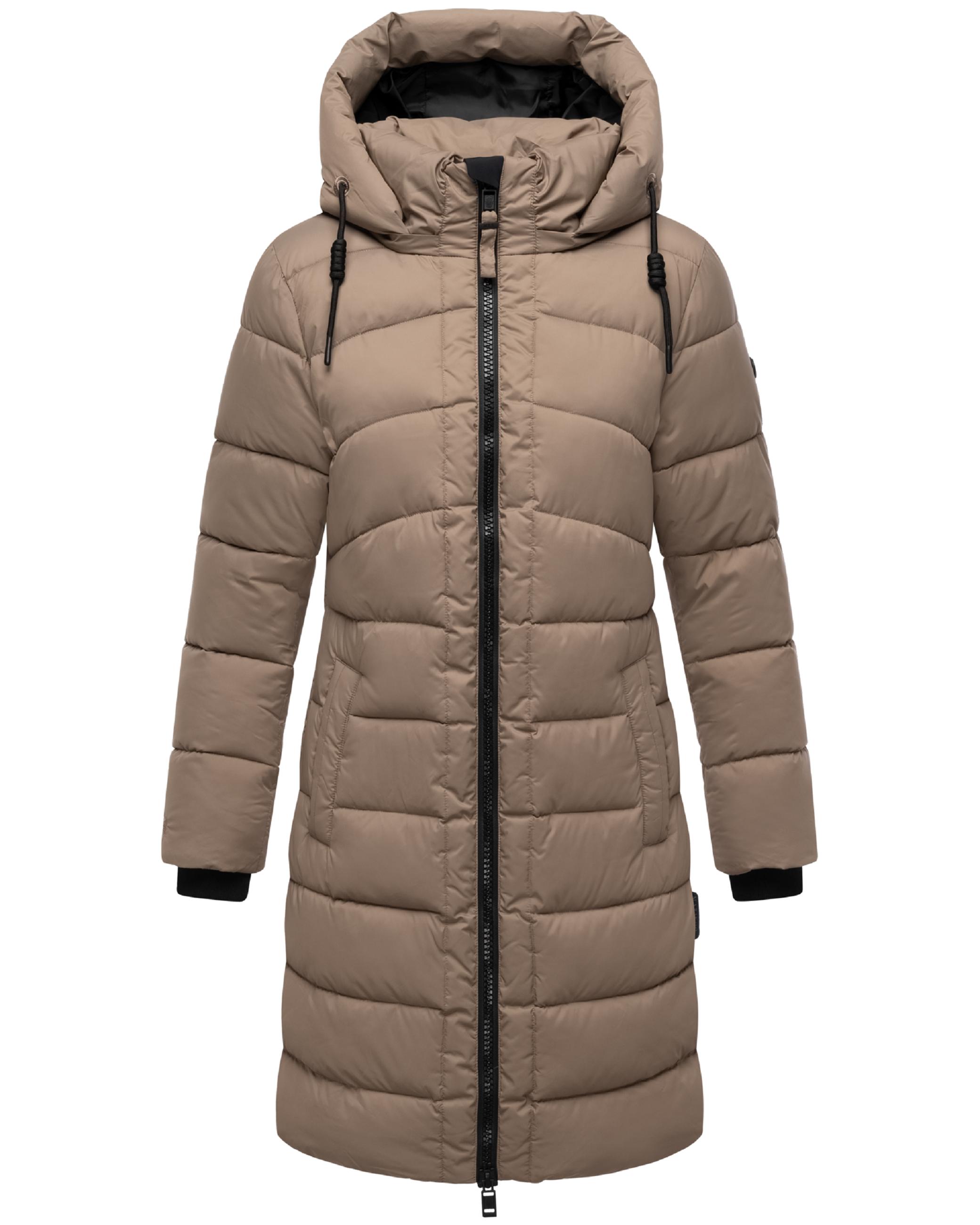 Winter Steppmantel mit abnehmbarer Kapuze "Kaltnäschen 16" Taupe Grey