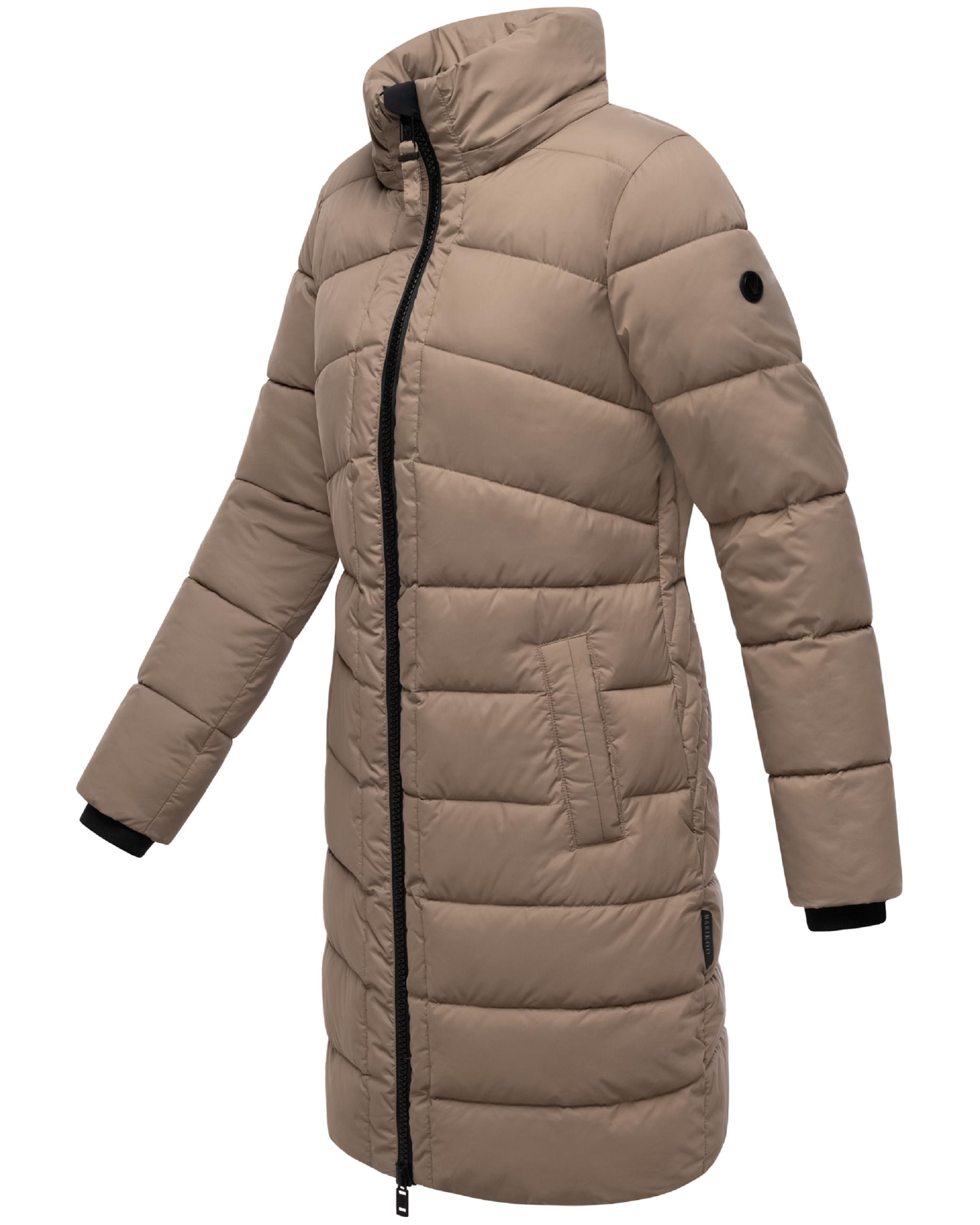 Winter Steppmantel mit abnehmbarer Kapuze "Kaltnäschen 16" Taupe Grey