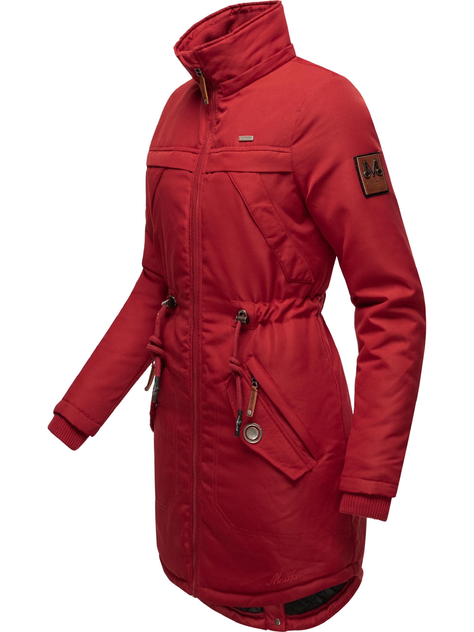 Wintermantel mit abnehmbarer Kapuze "Kamii" Blood Red