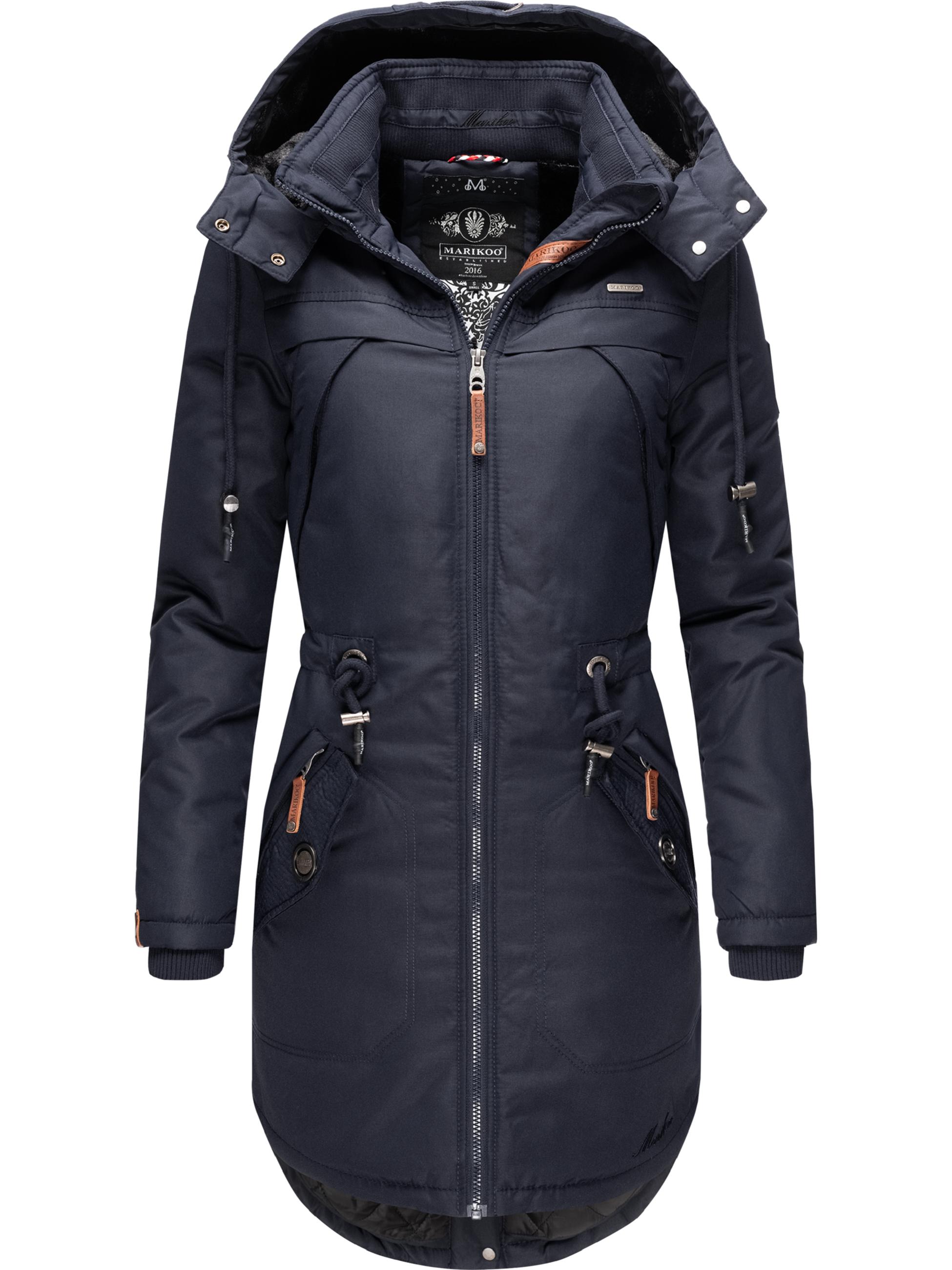 Wintermantel mit abnehmbarer Kapuze "Kamii" Navy