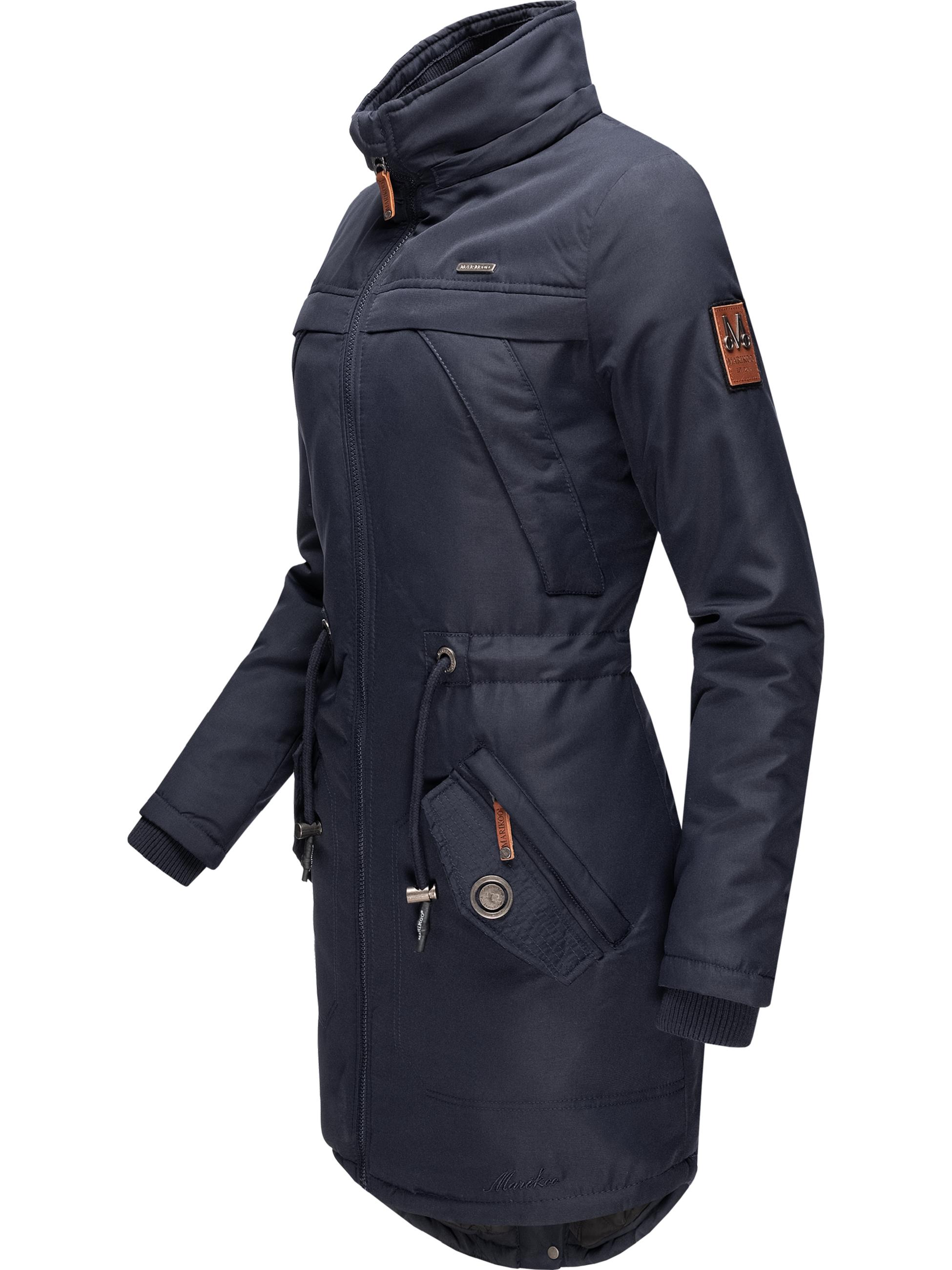 Wintermantel mit abnehmbarer Kapuze "Kamii" Navy