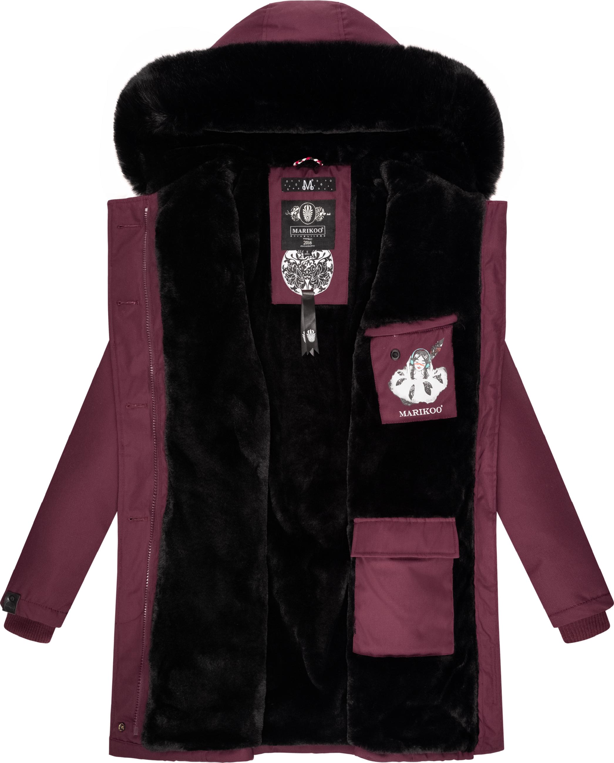 Winterparka mit Kapuze "Karambaa" Wine