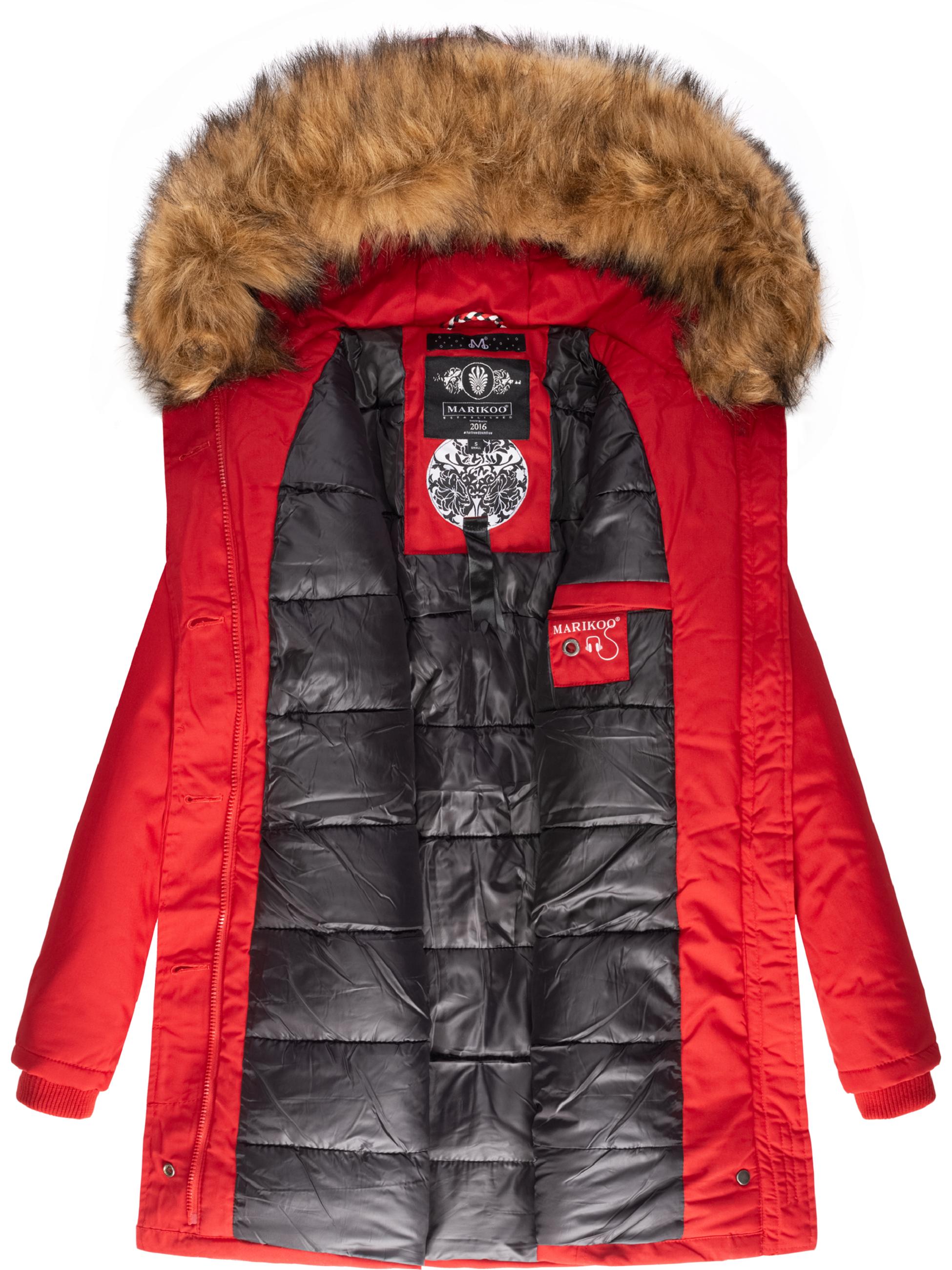 Winterparka mit Kapuze "Karmaa-Prc" Rot