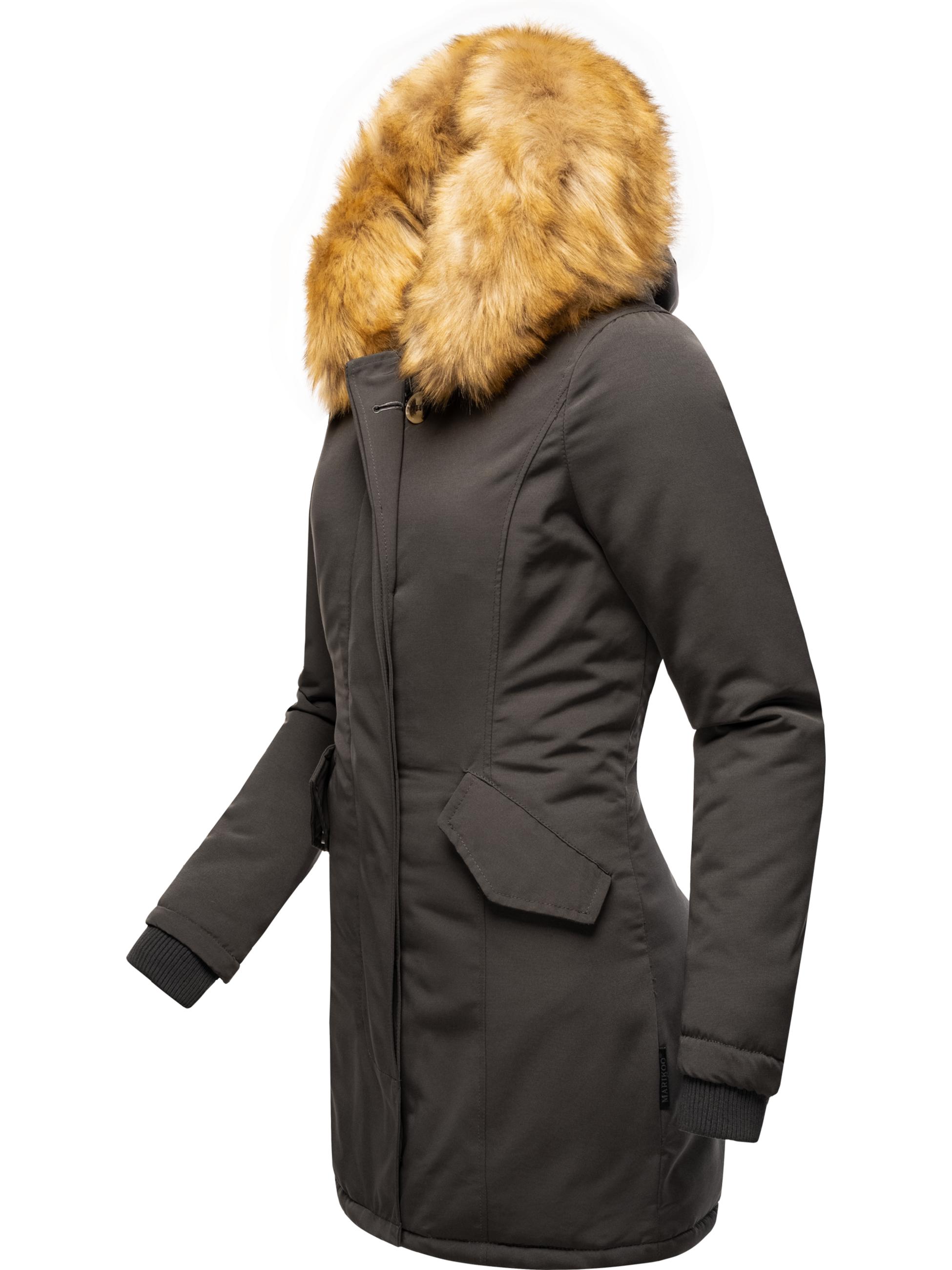 Winterparka mit Kapuze "Karmaa" Anthrazitgrau