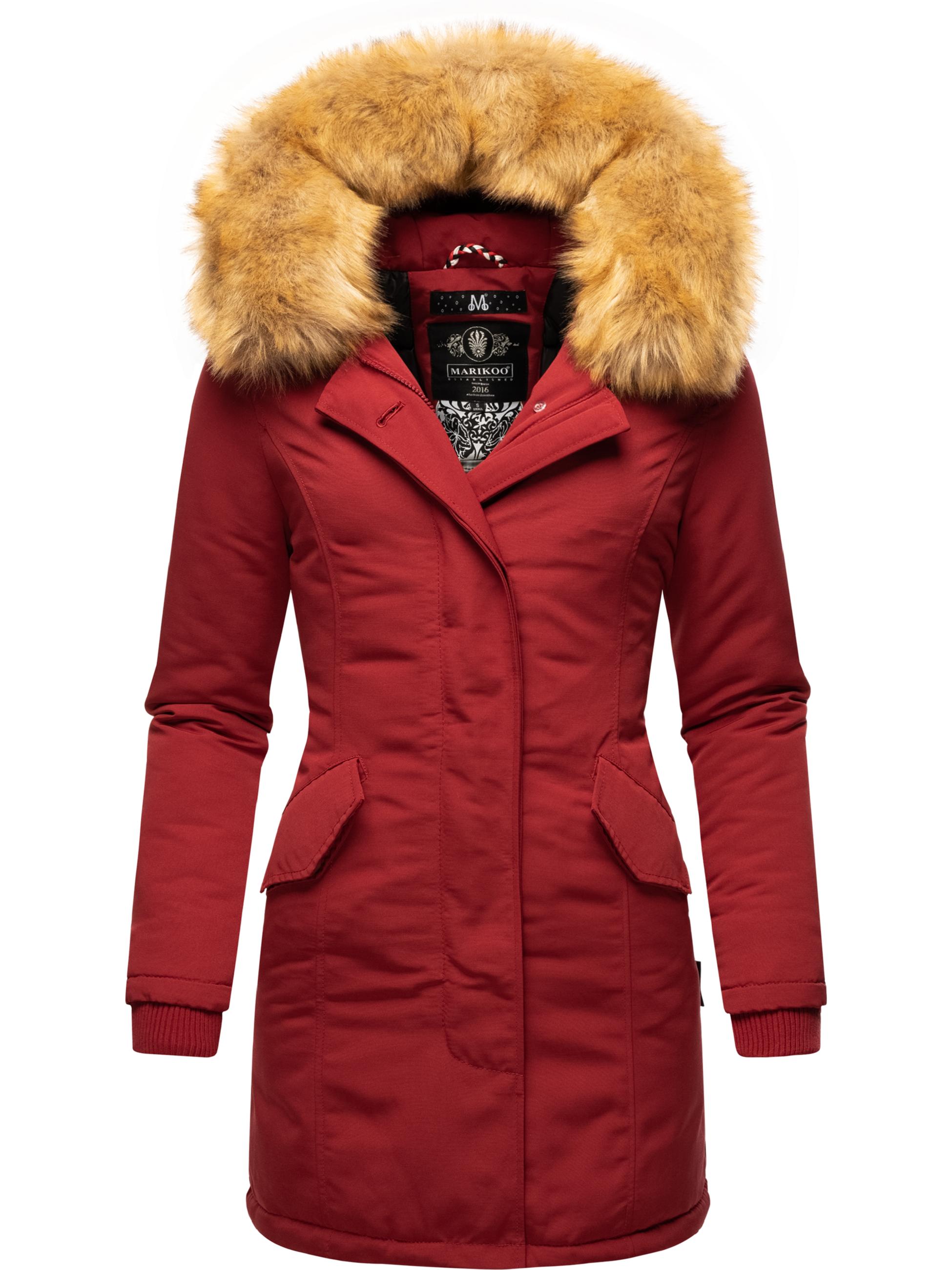 Winterparka mit Kapuze "Karmaa" Blood Red