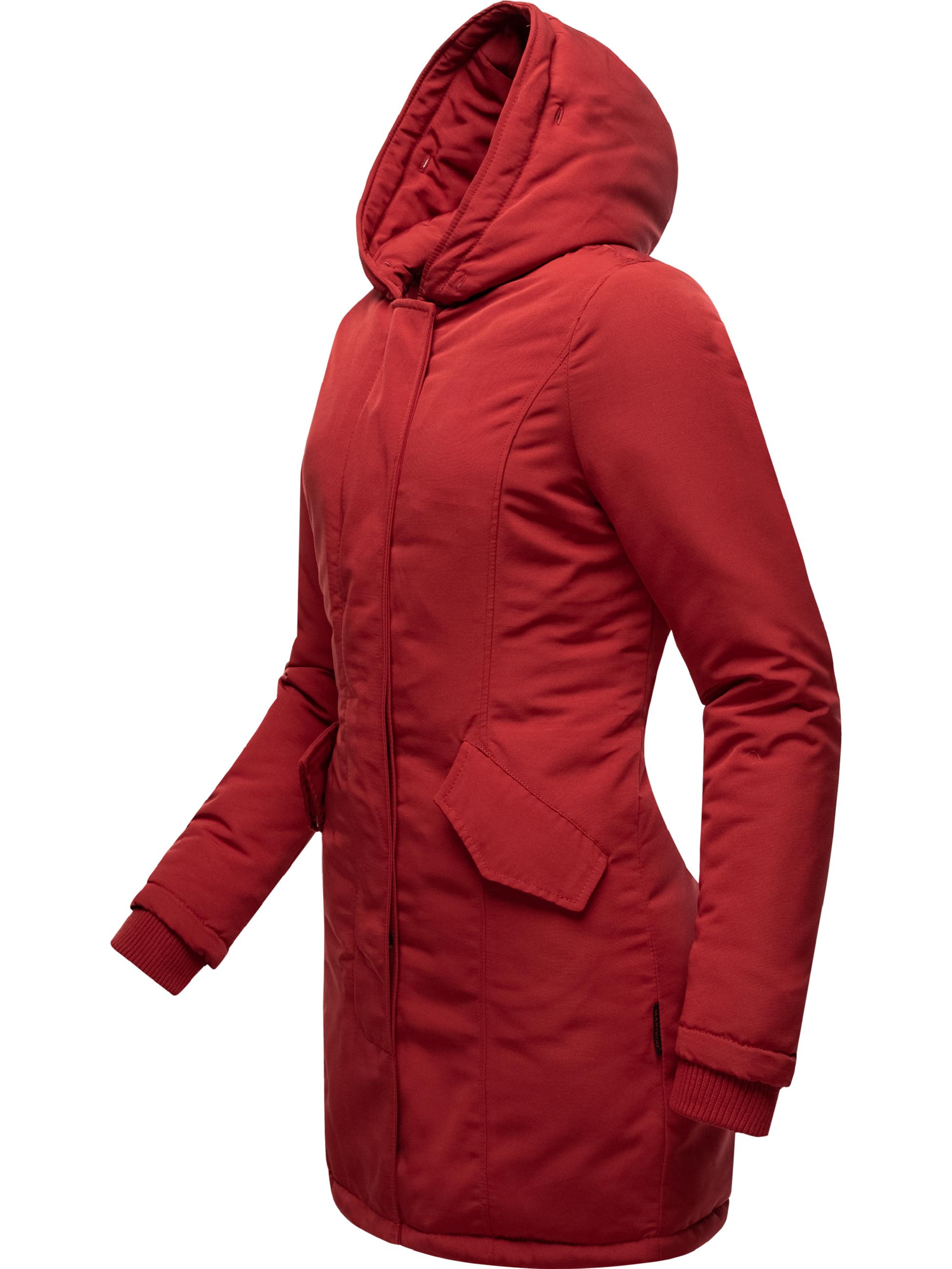 Winterparka mit Kapuze "Karmaa" Blood Red