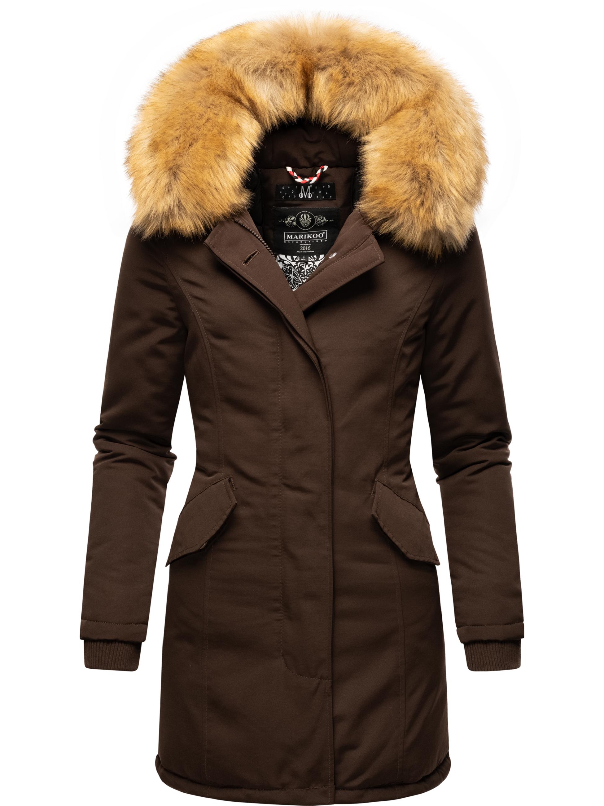 Winterparka mit Kapuze "Karmaa" Dark Choco