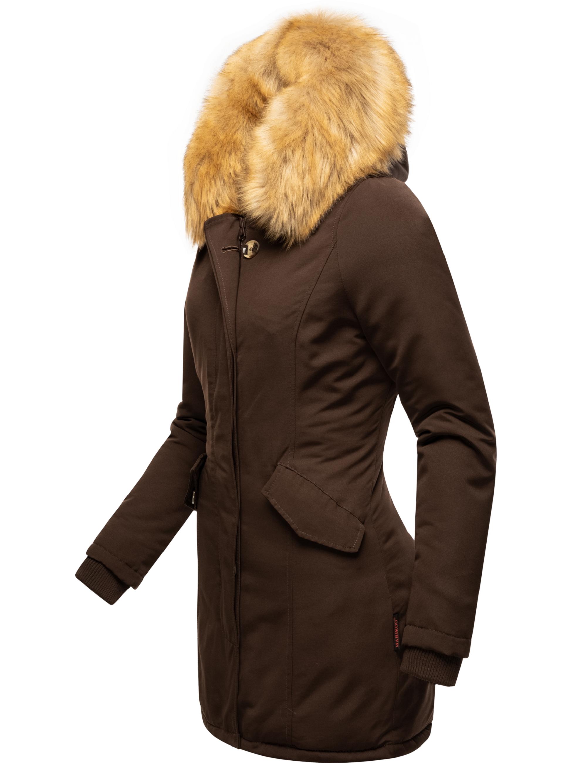 Winterparka mit Kapuze "Karmaa" Dark Choco