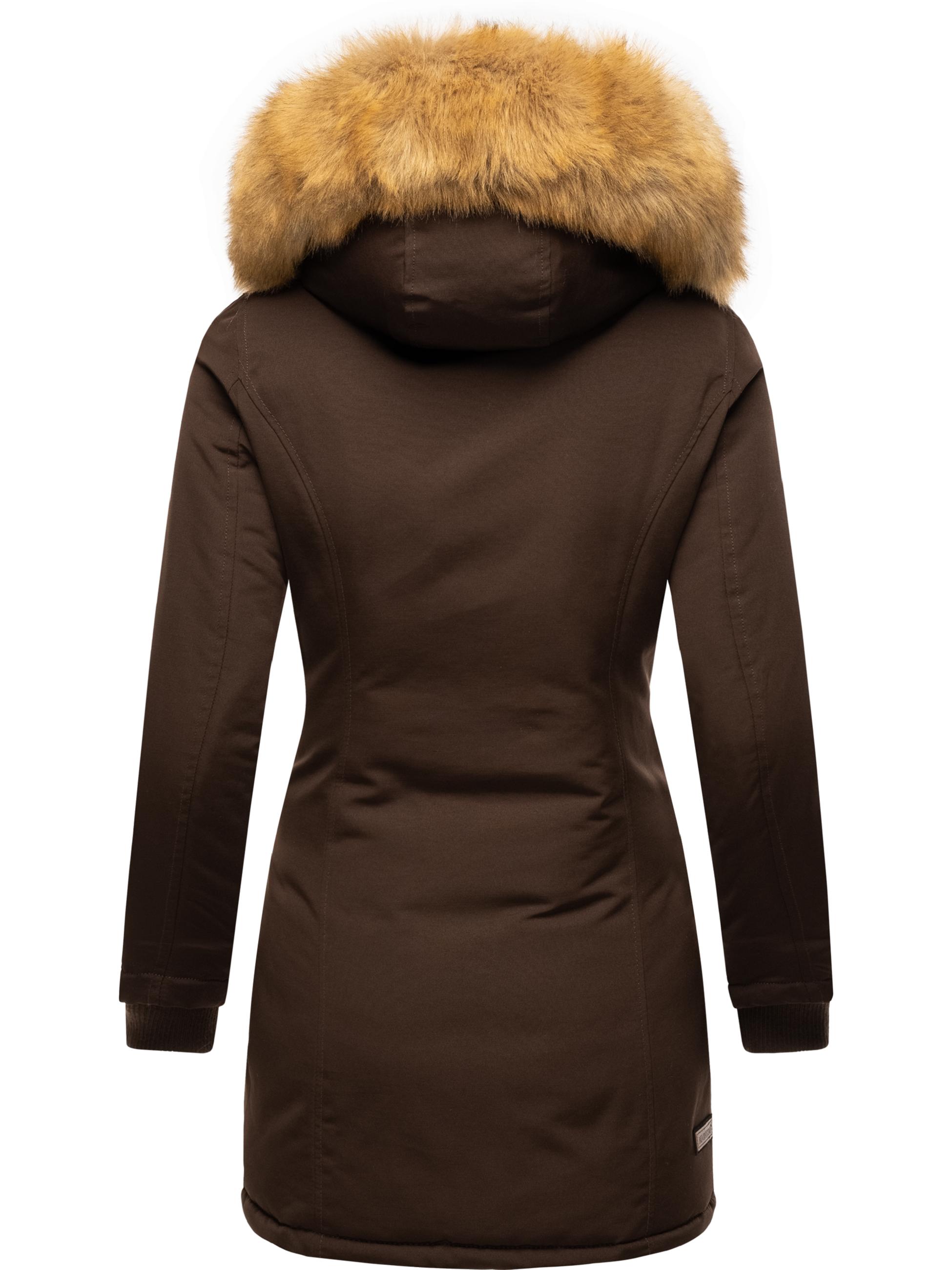 Winterparka mit Kapuze "Karmaa" Dark Choco