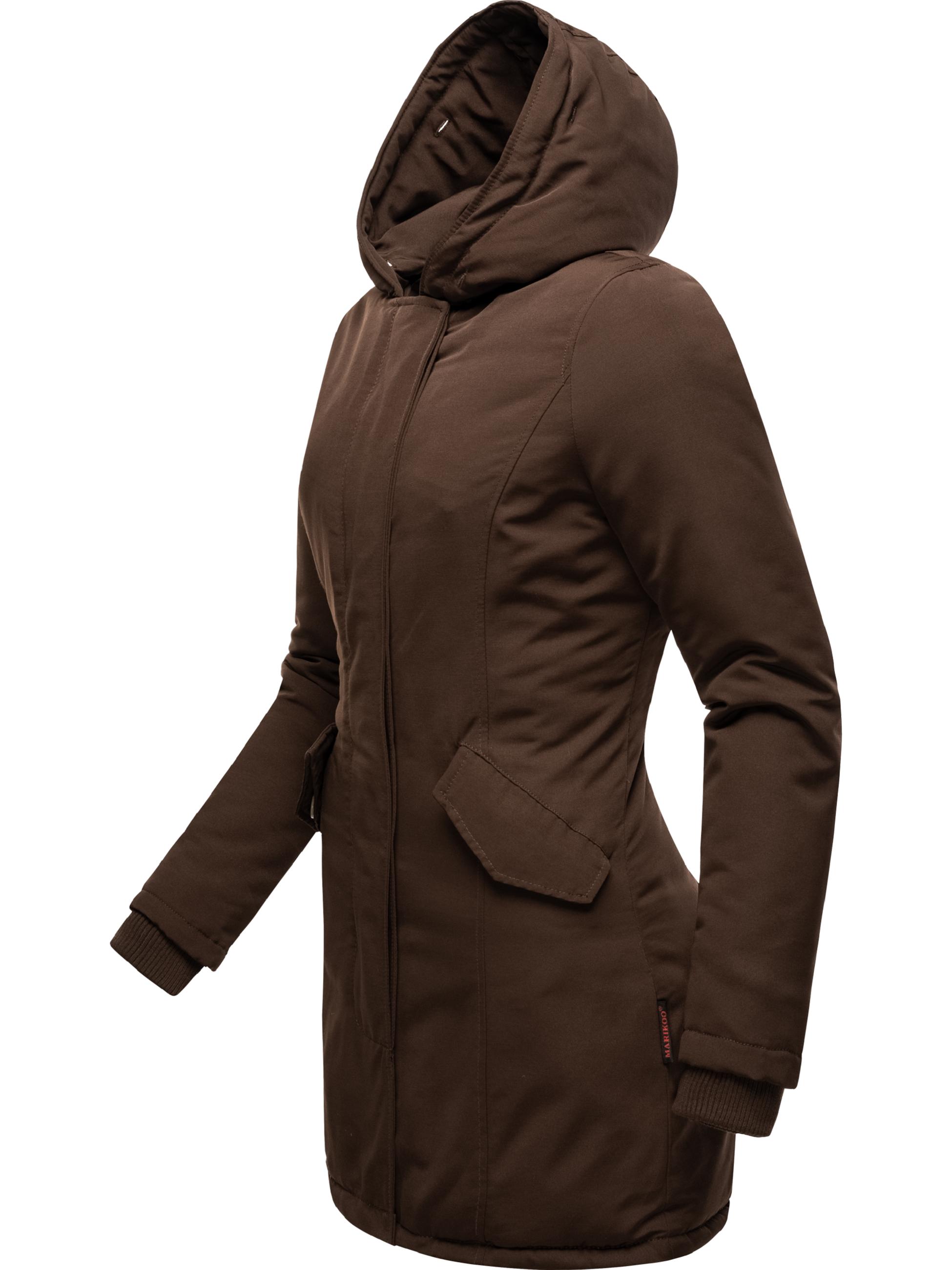 Winterparka mit Kapuze "Karmaa" Dark Choco